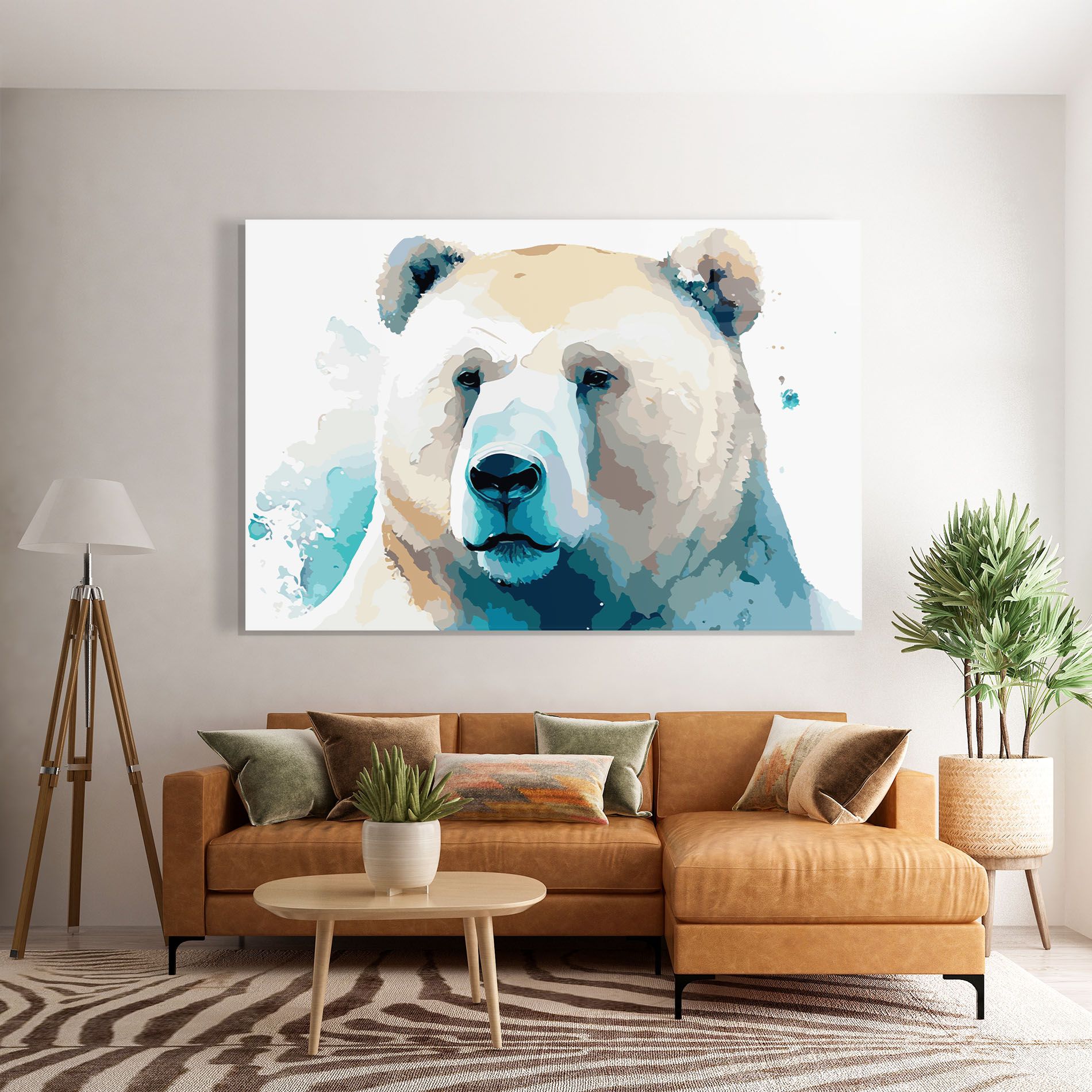 Big Watercolor Bear mockup 7