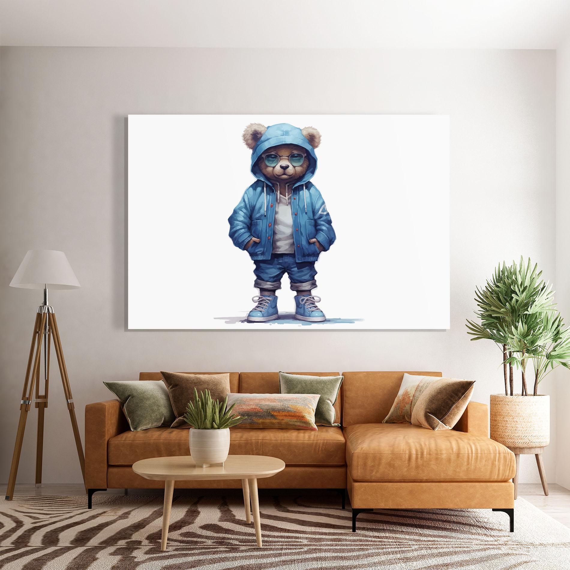 Üvegkép Cool Bear mockup 7