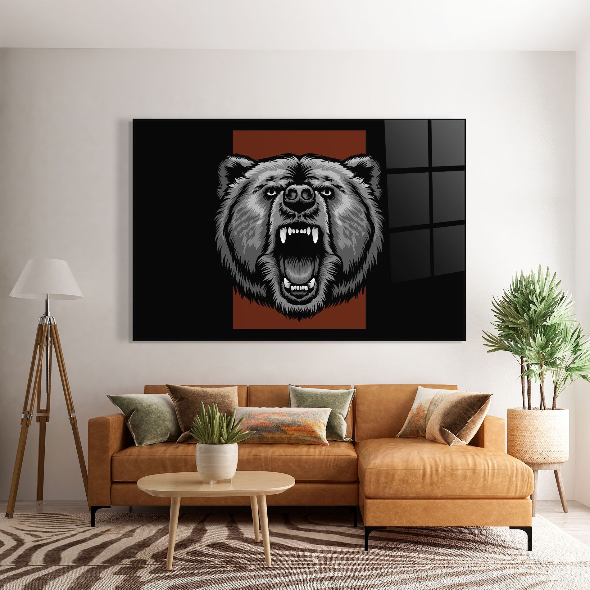 Grey Bear Head mockup 7