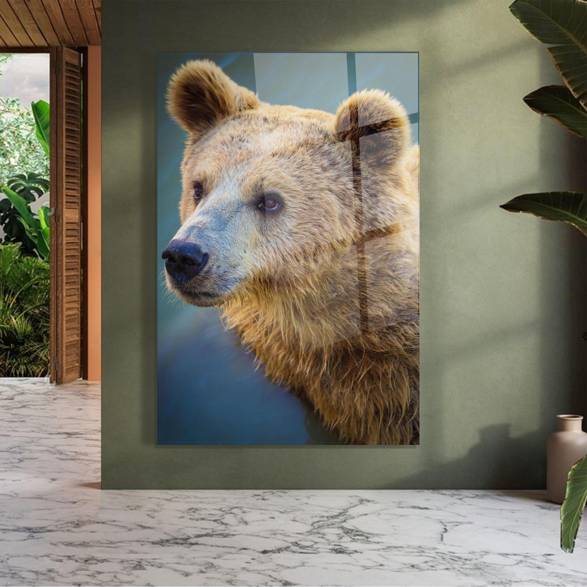 Üvegkép Bear Head mockup 7