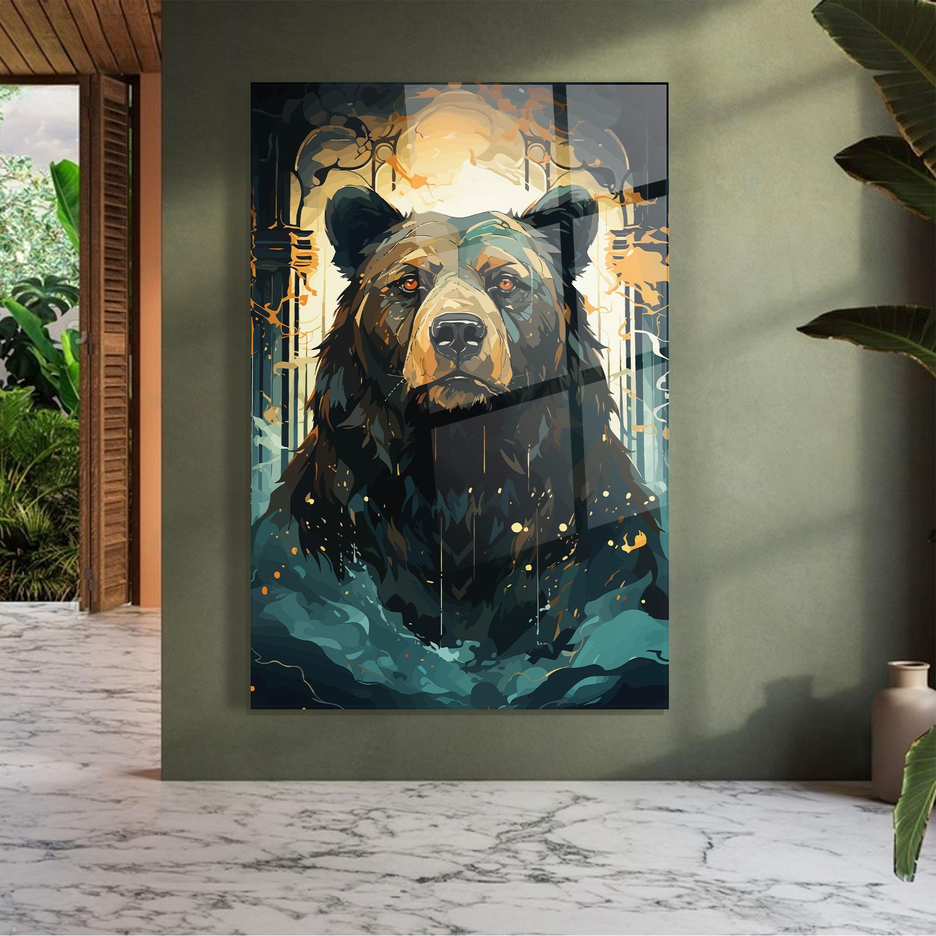 Üvegkép Brown Bear Art mockup 7