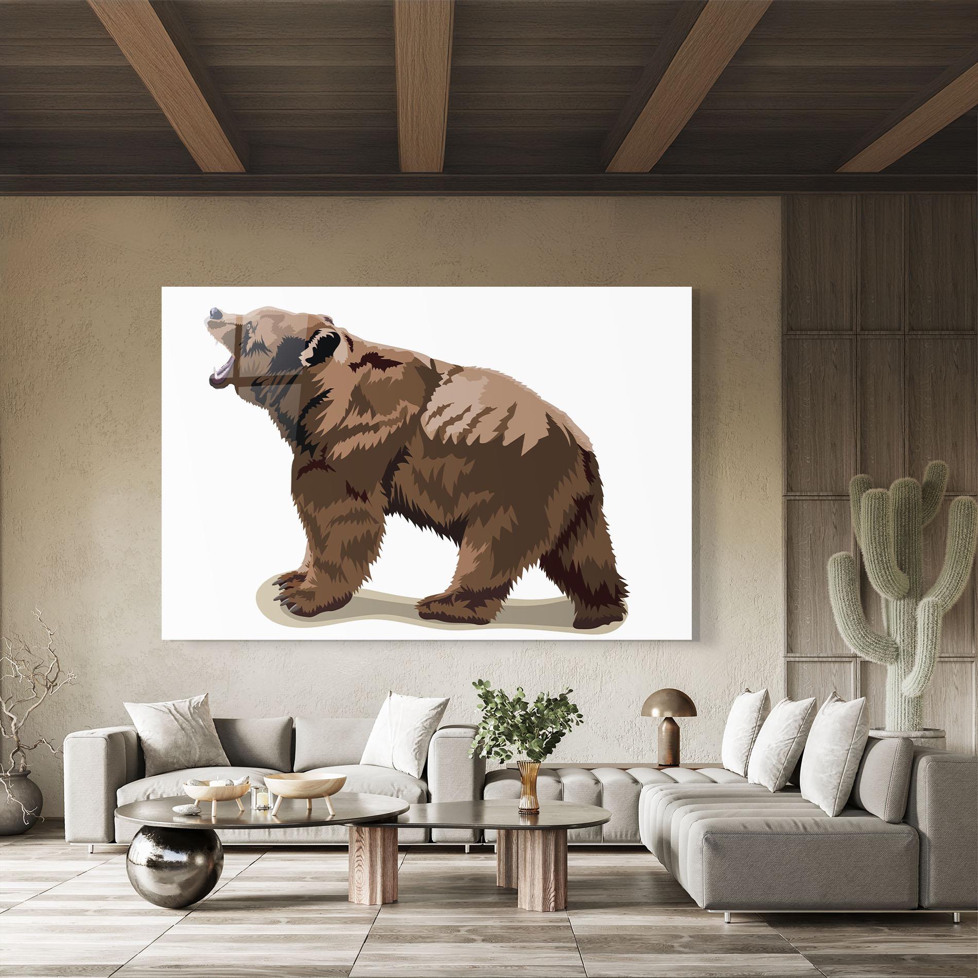 Üvegkép Angry Walking Bear mockup 8