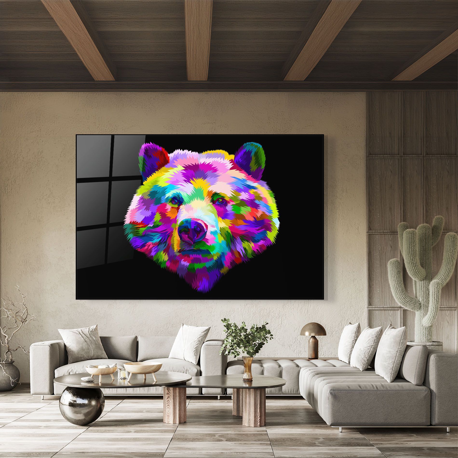 Bear Head Art mockup 8