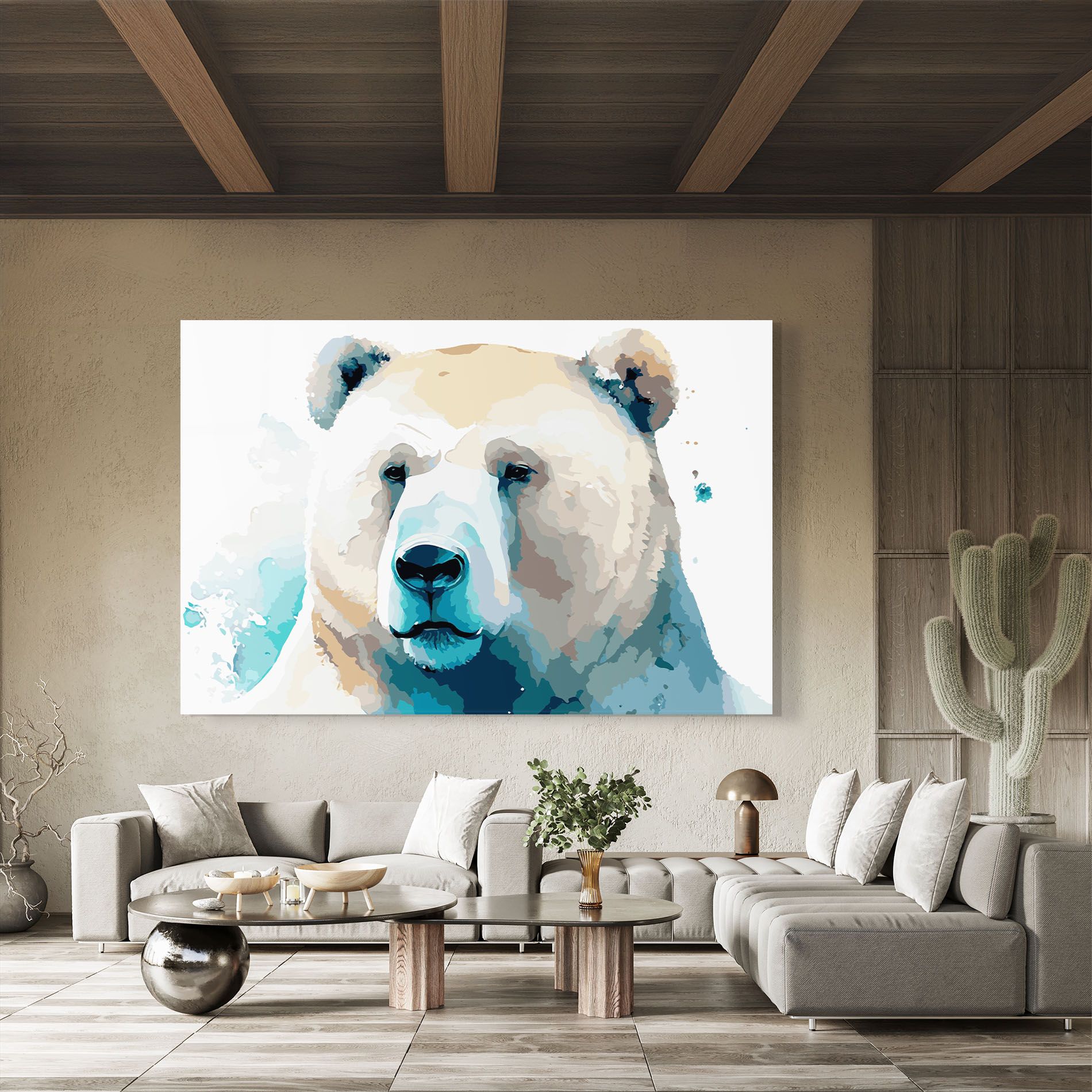 Big Watercolor Bear mockup 8