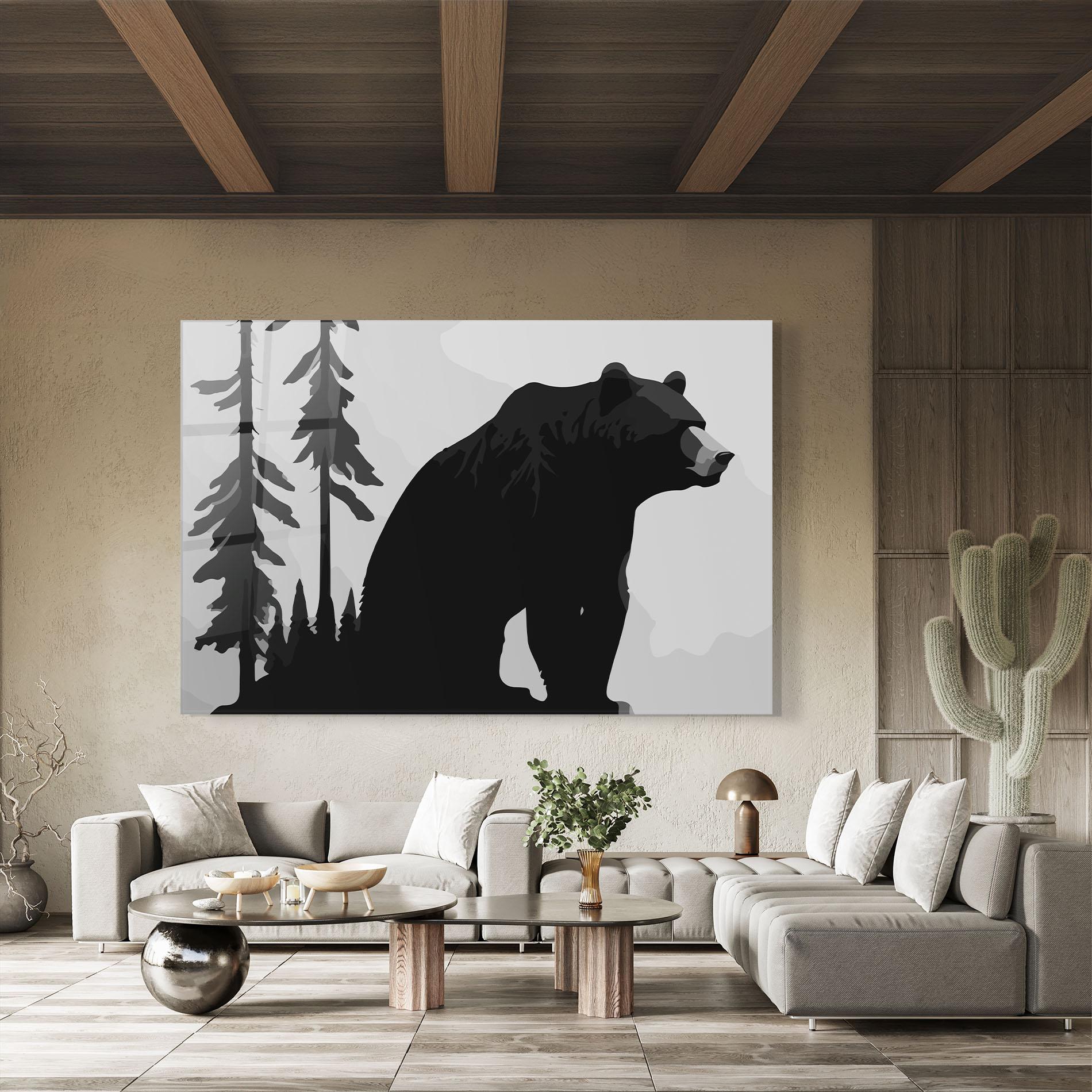 Üvegkép Forest Bear mockup 8
