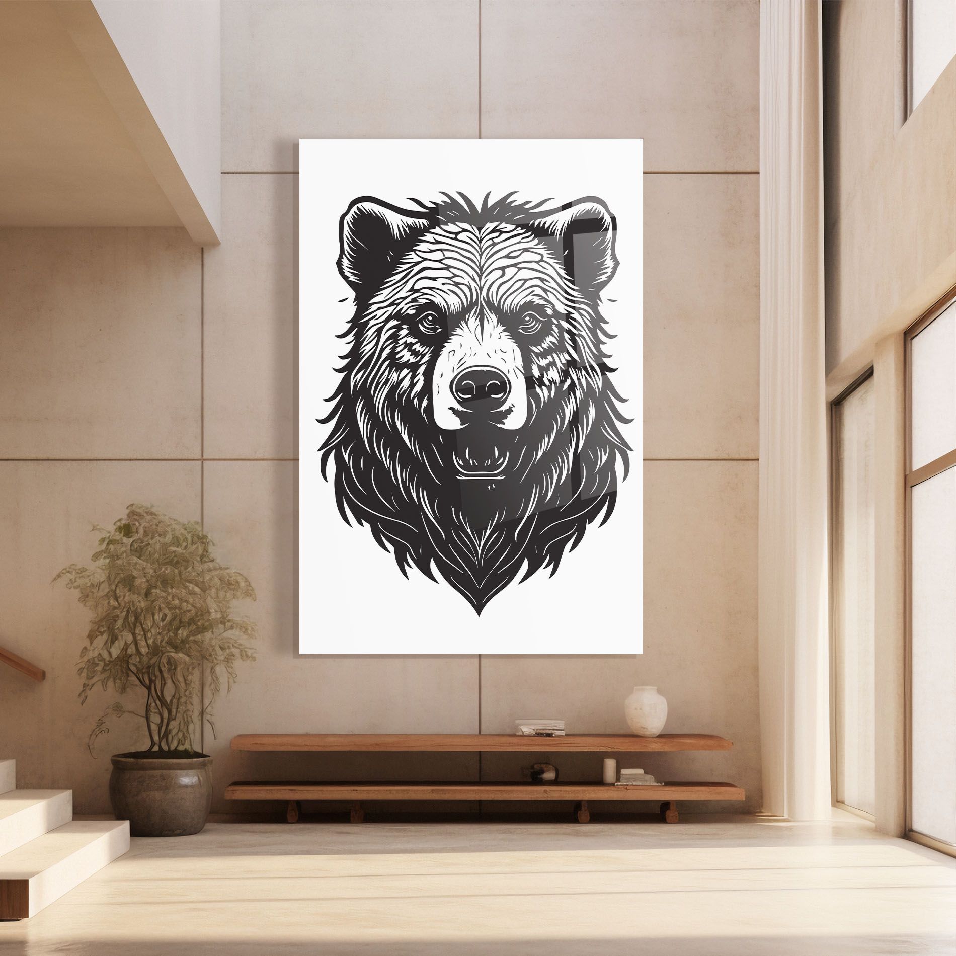 Bear Black Head mockup 8