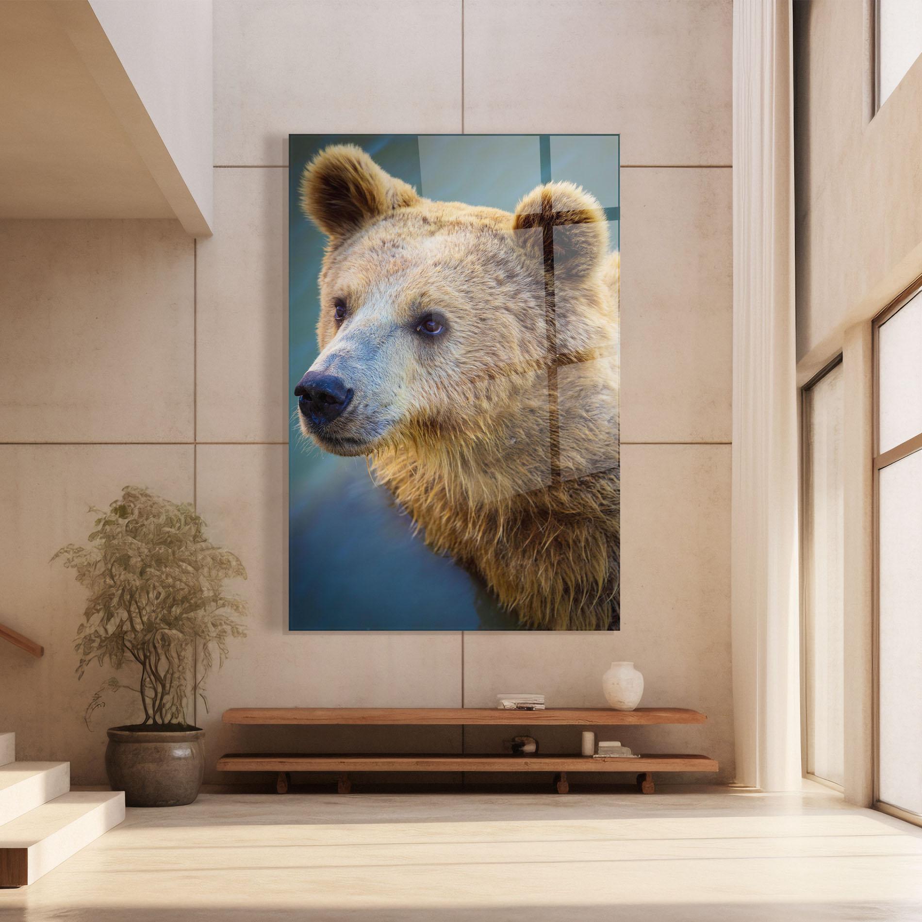 Üvegkép Bear Head mockup 8