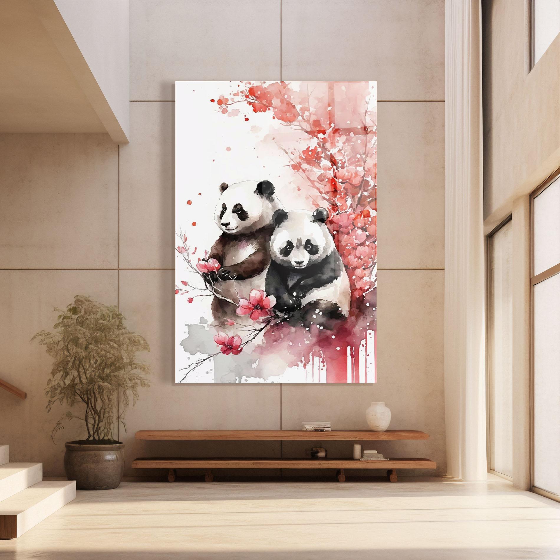 Üvegkép Blossom Panda mockup 8