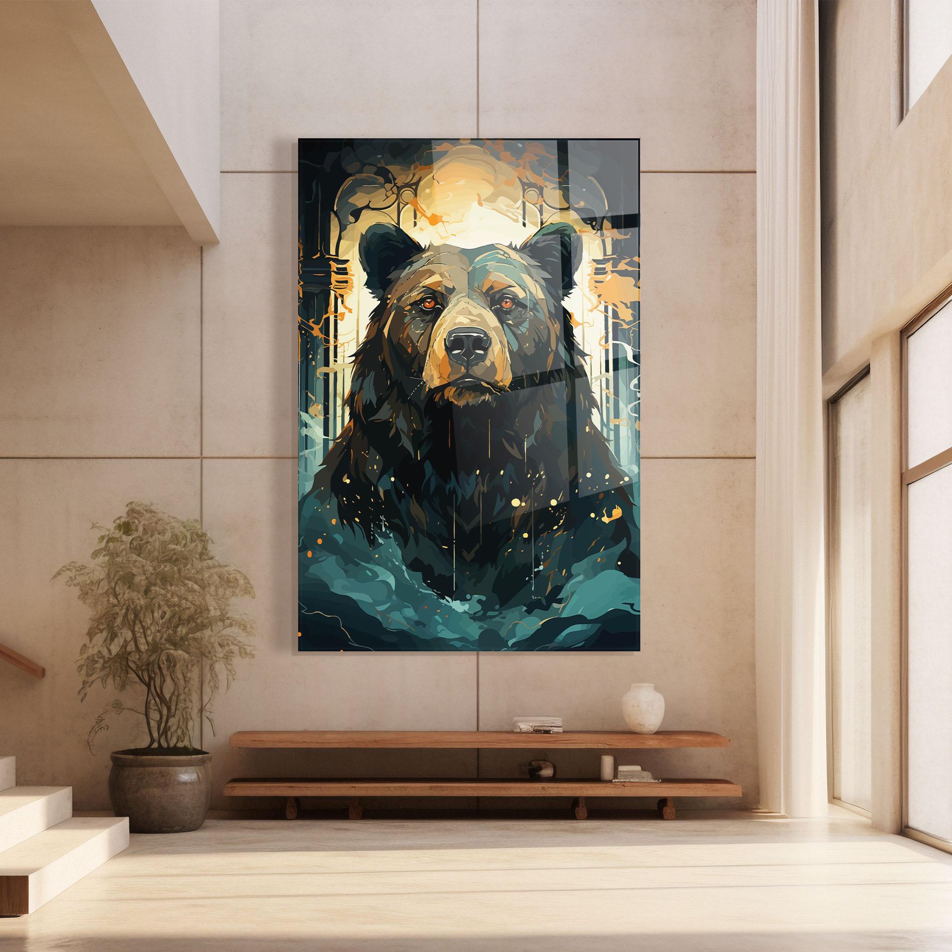 Üvegkép Brown Bear Art mockup 8