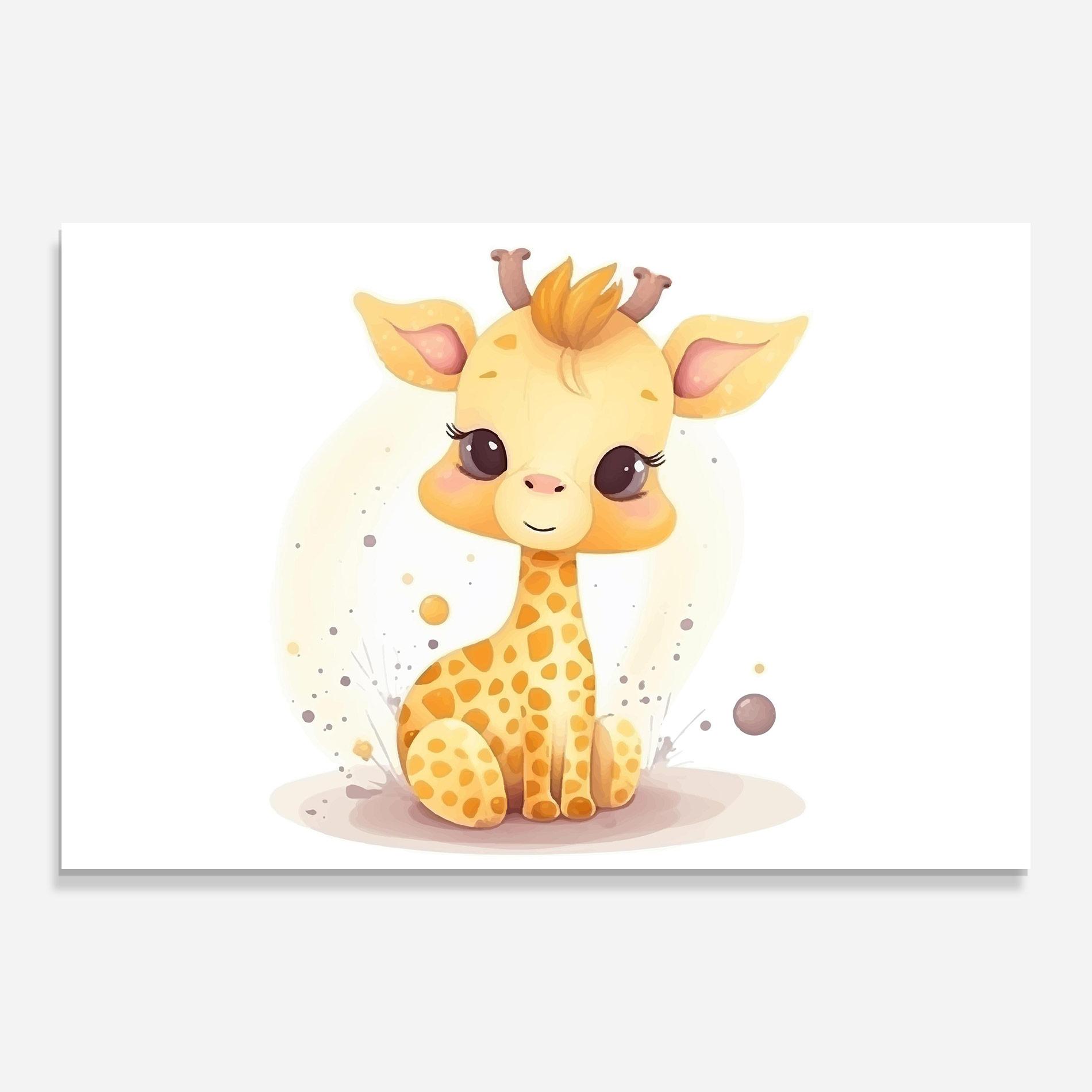 Üvegkép Adorable Giraffe mockup 0