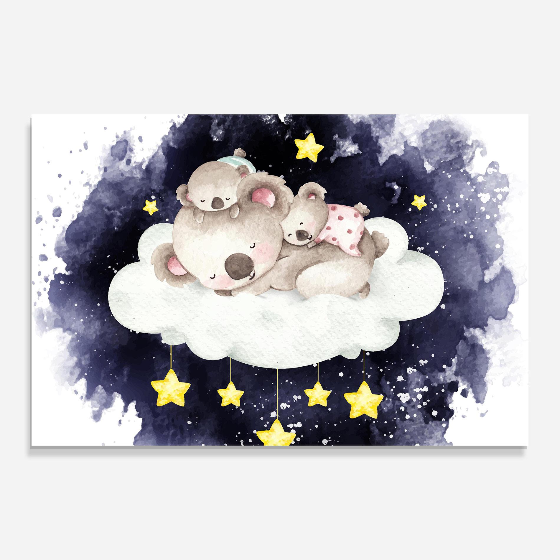 Üvegkép Baby Koala Sleeping mockup 0