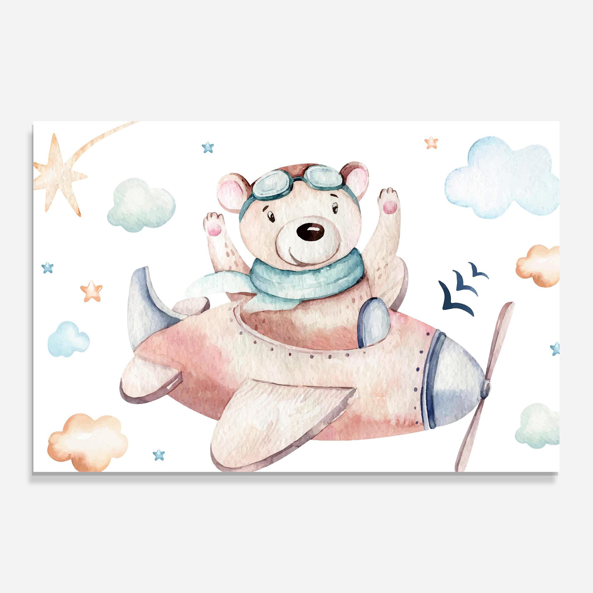 Üvegkép Bear Flying mockup 0