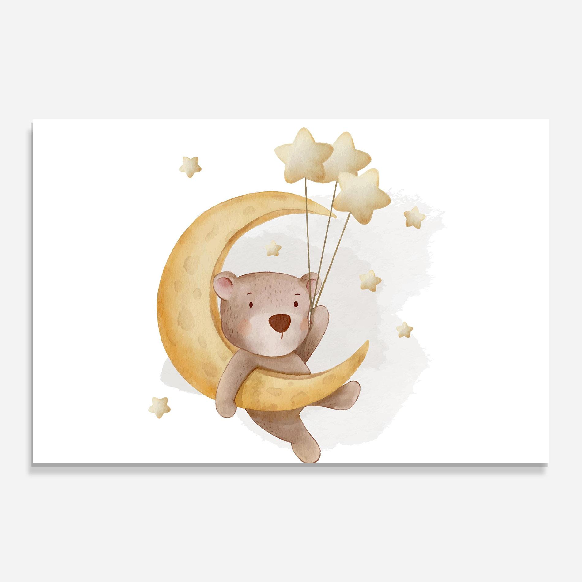 Üvegkép Bear Moon mockup 0