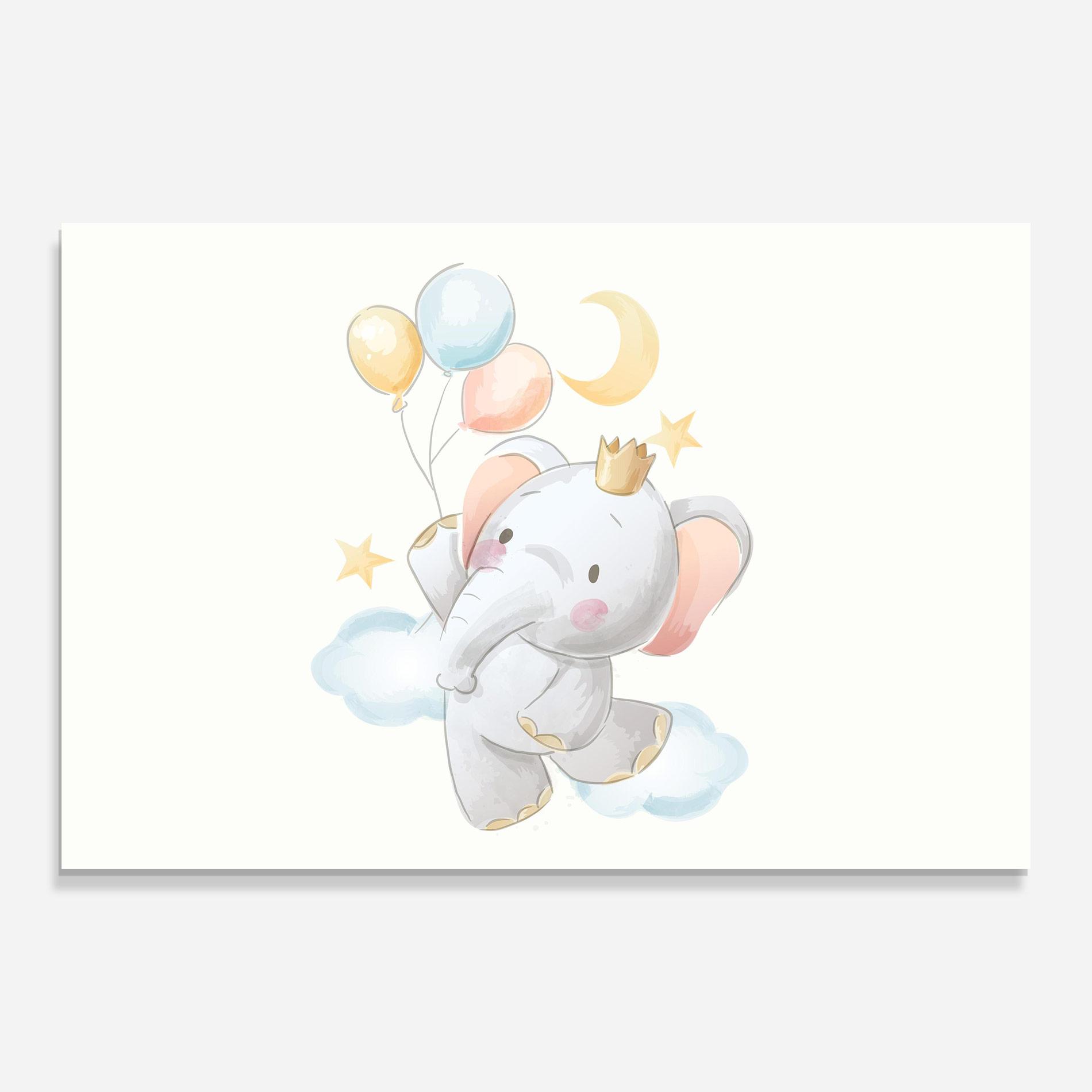 Üvegkép Elephant Flying mockup 0