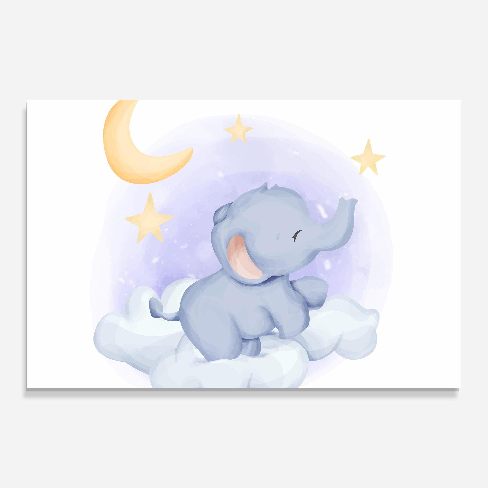 Üvegkép Elephant Moon mockup 0