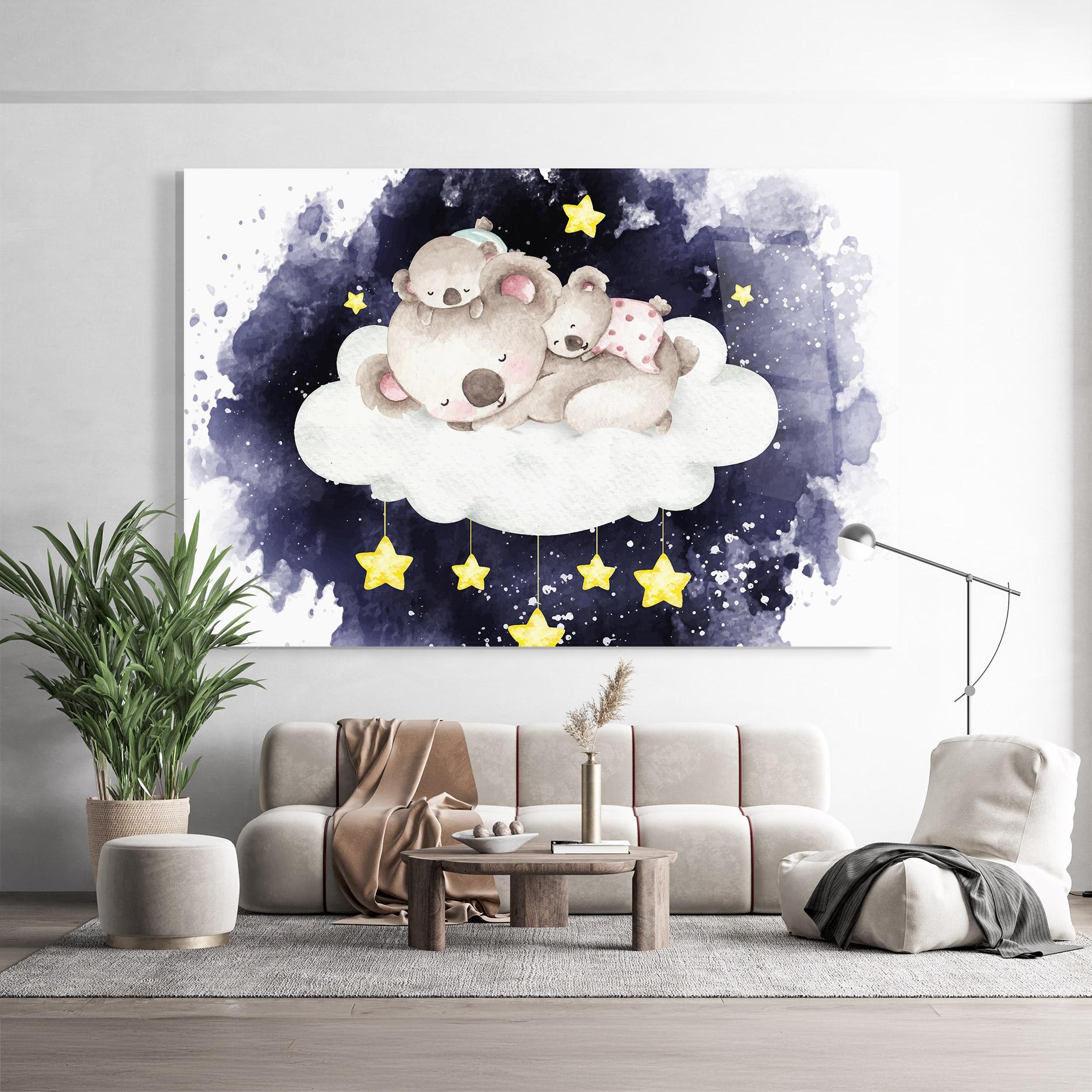 Üvegkép Baby Koala Sleeping mockup 9