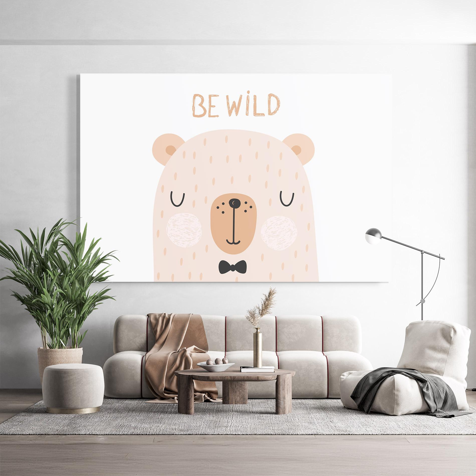 Üvegkép Bear Be Wild mockup 9