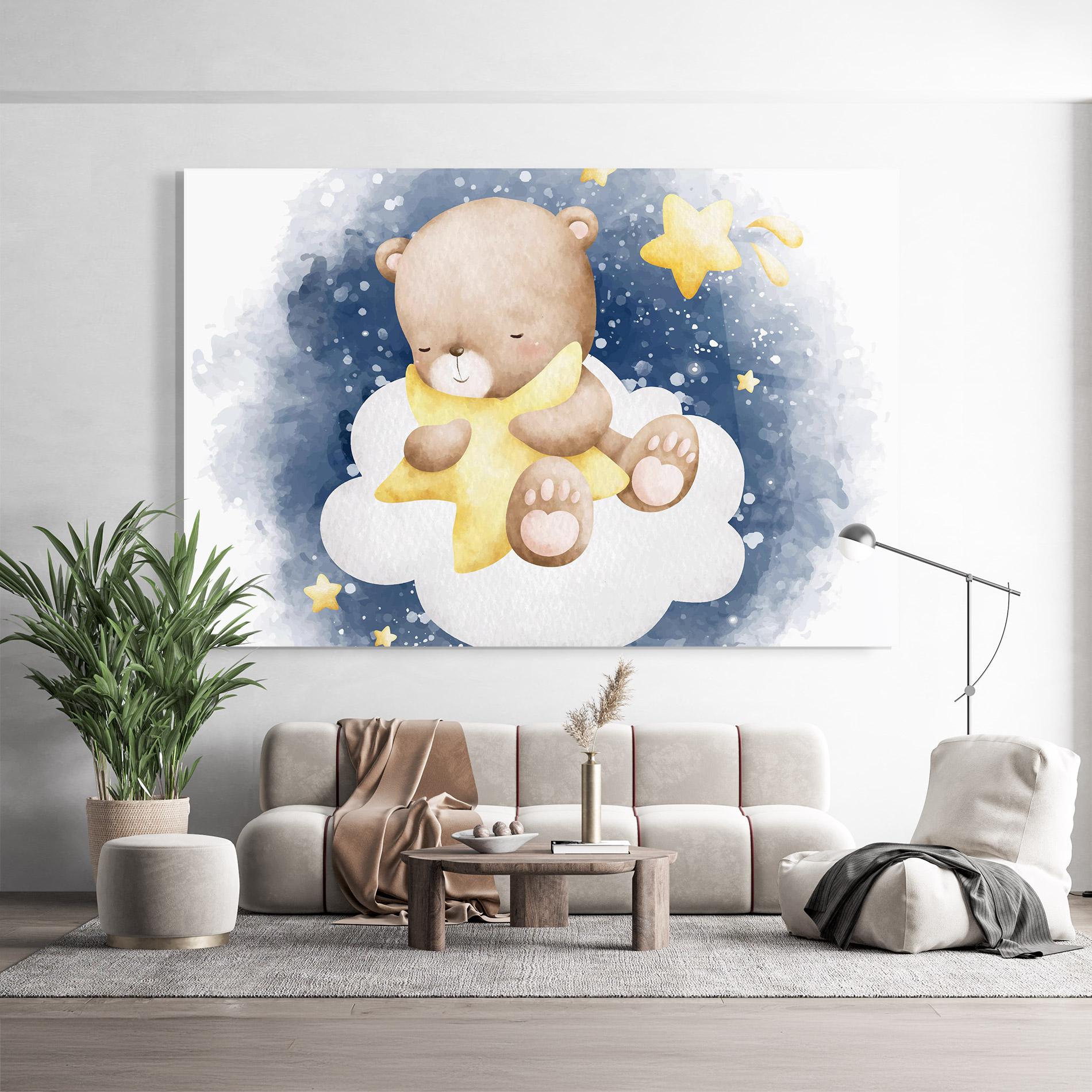 Üvegkép Bear Cloud Star mockup 9