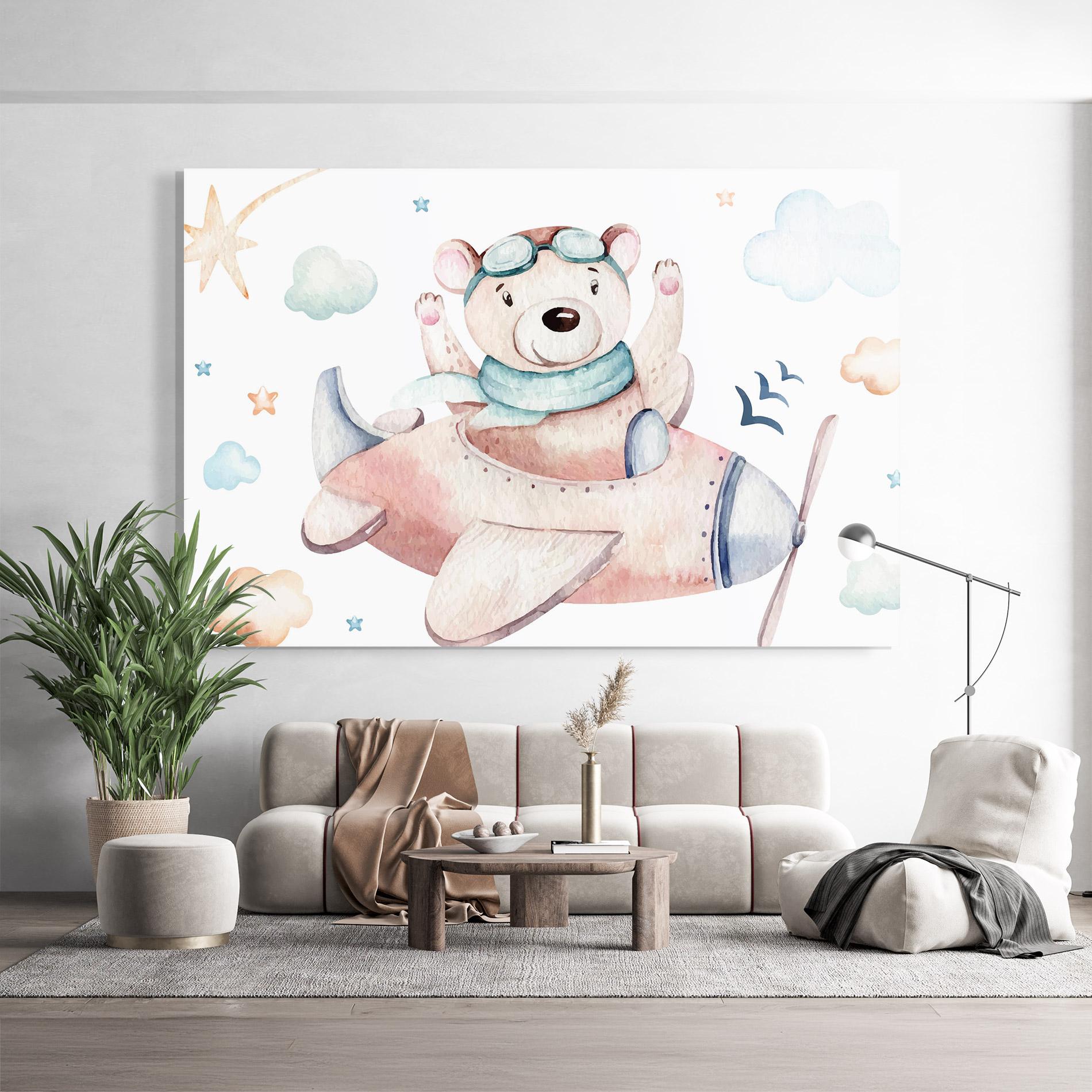 Üvegkép Bear Flying mockup 9