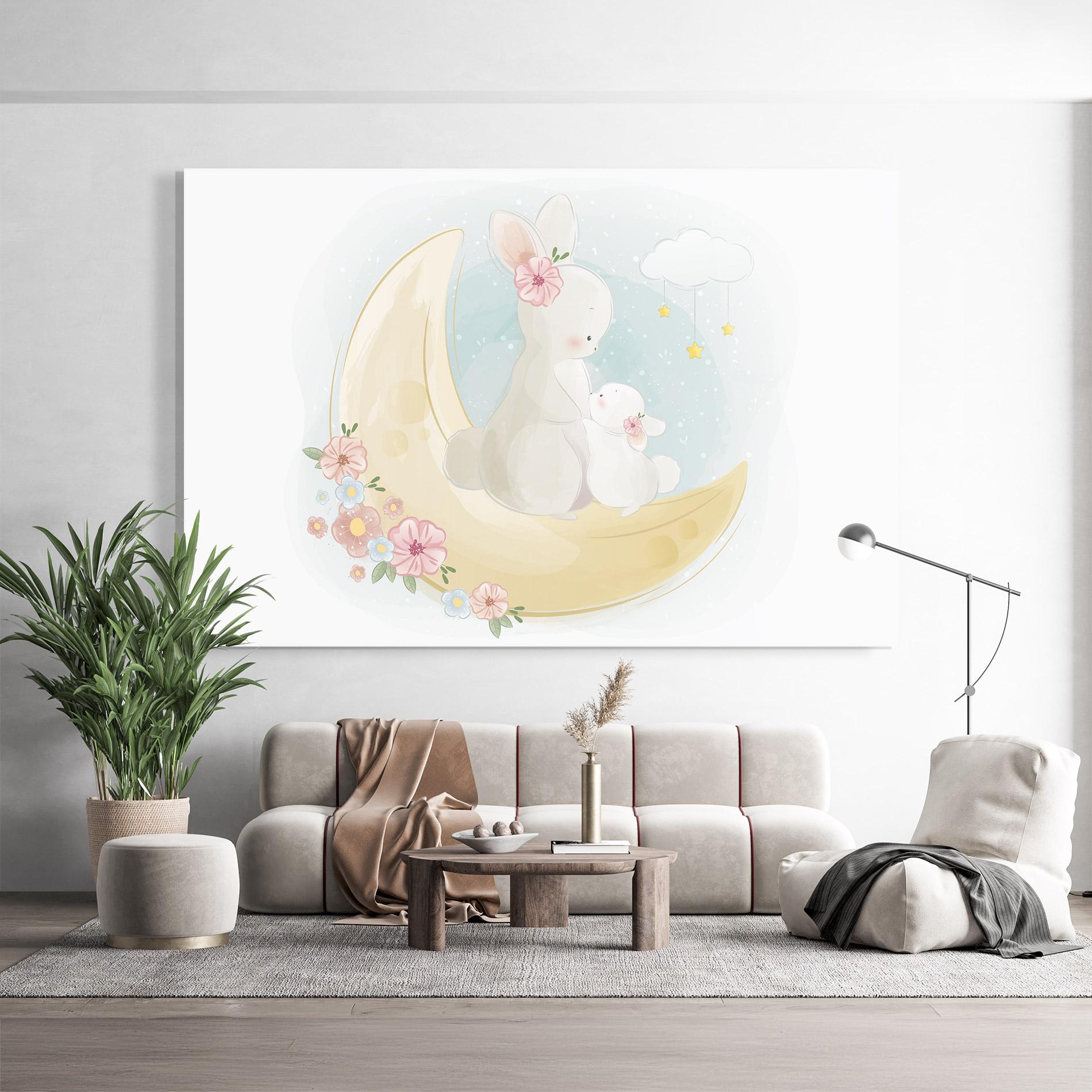Üvegkép Bunny Moon mockup 9