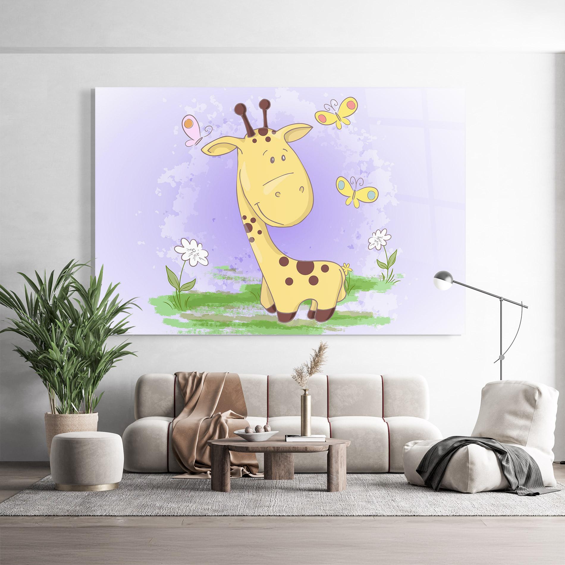 Üvegkép Cute Giraffe mockup 9
