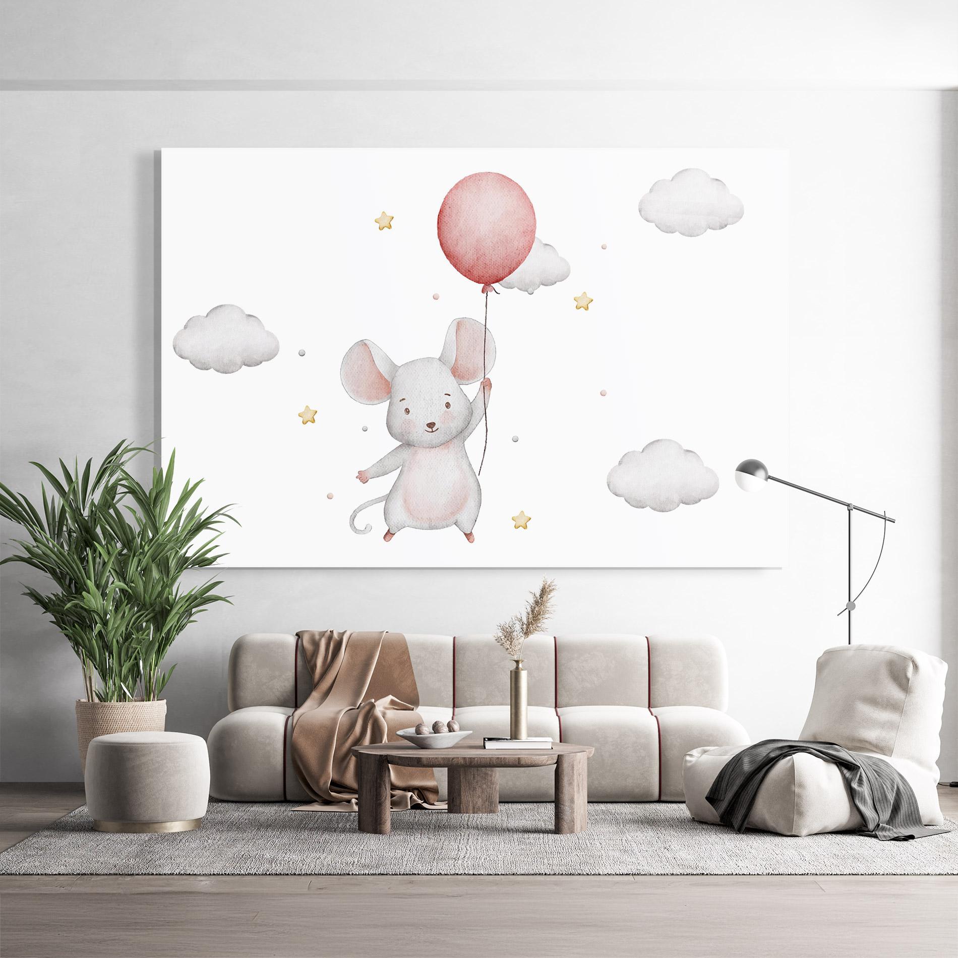 Üvegkép Mouse Balloon mockup 9
