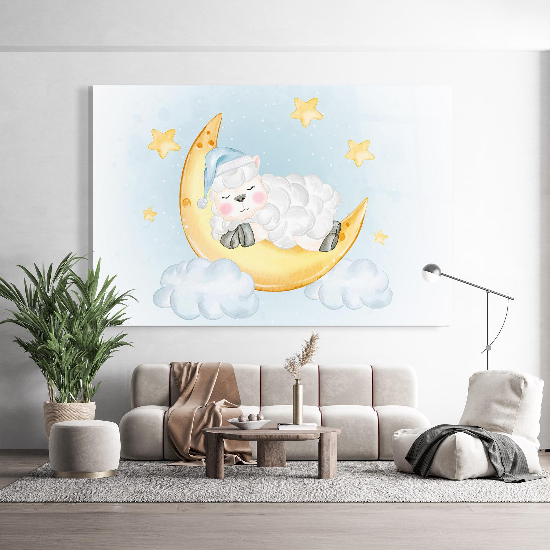 Üvegkép Sheep Sleeping mockup 9