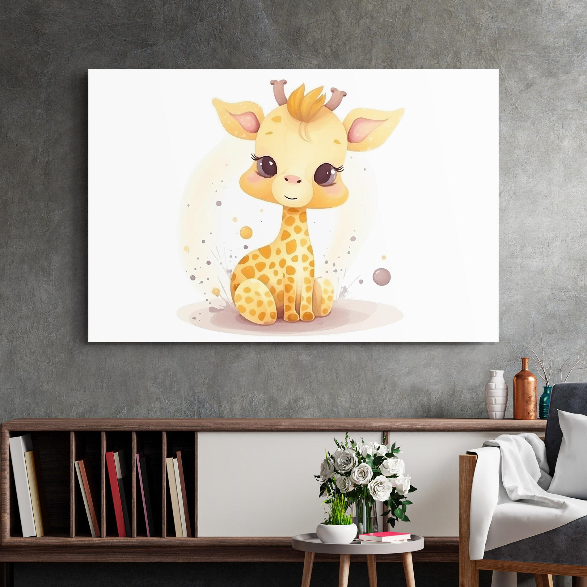 Üvegkép Adorable Giraffe mockup 2