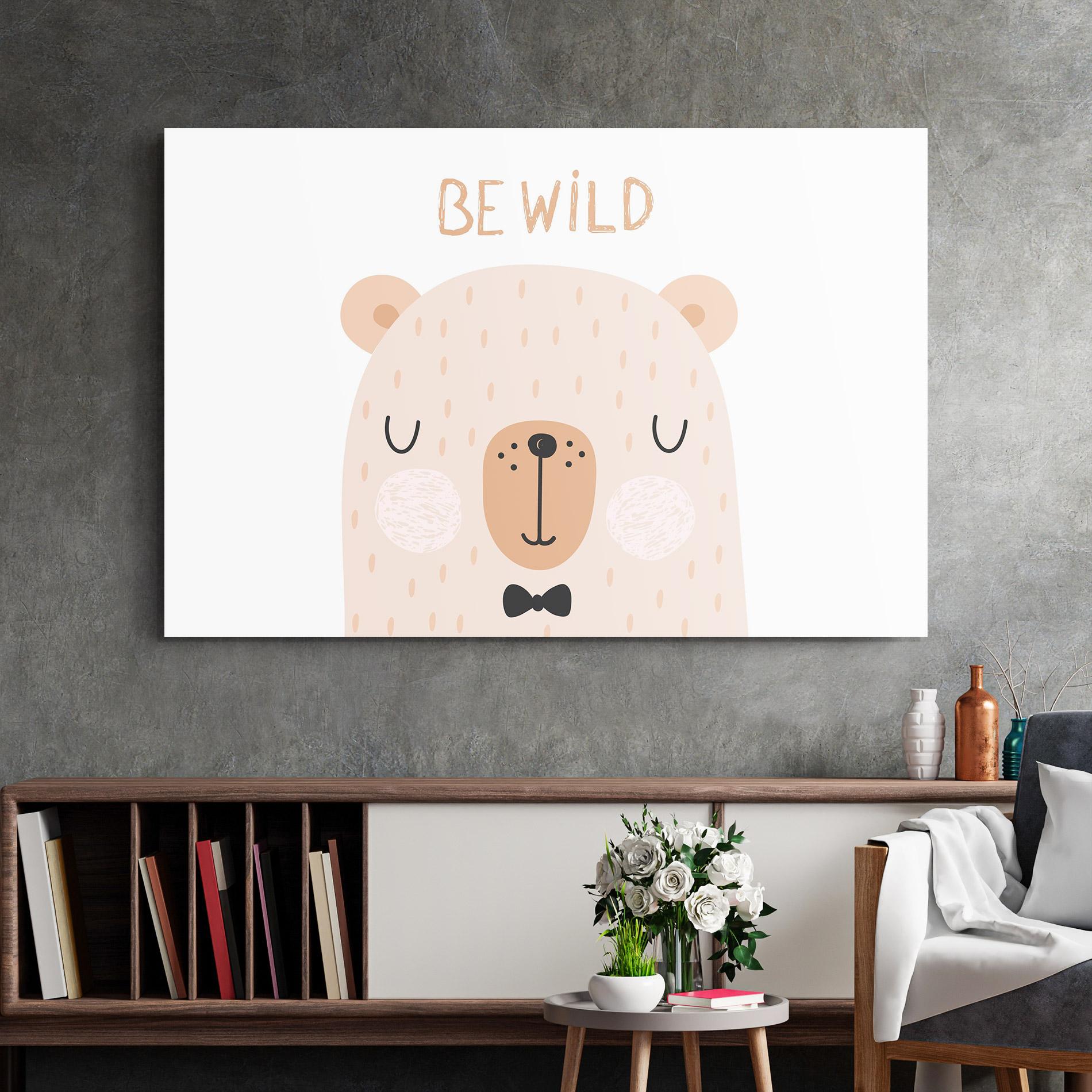 Üvegkép Bear Be Wild mockup 2