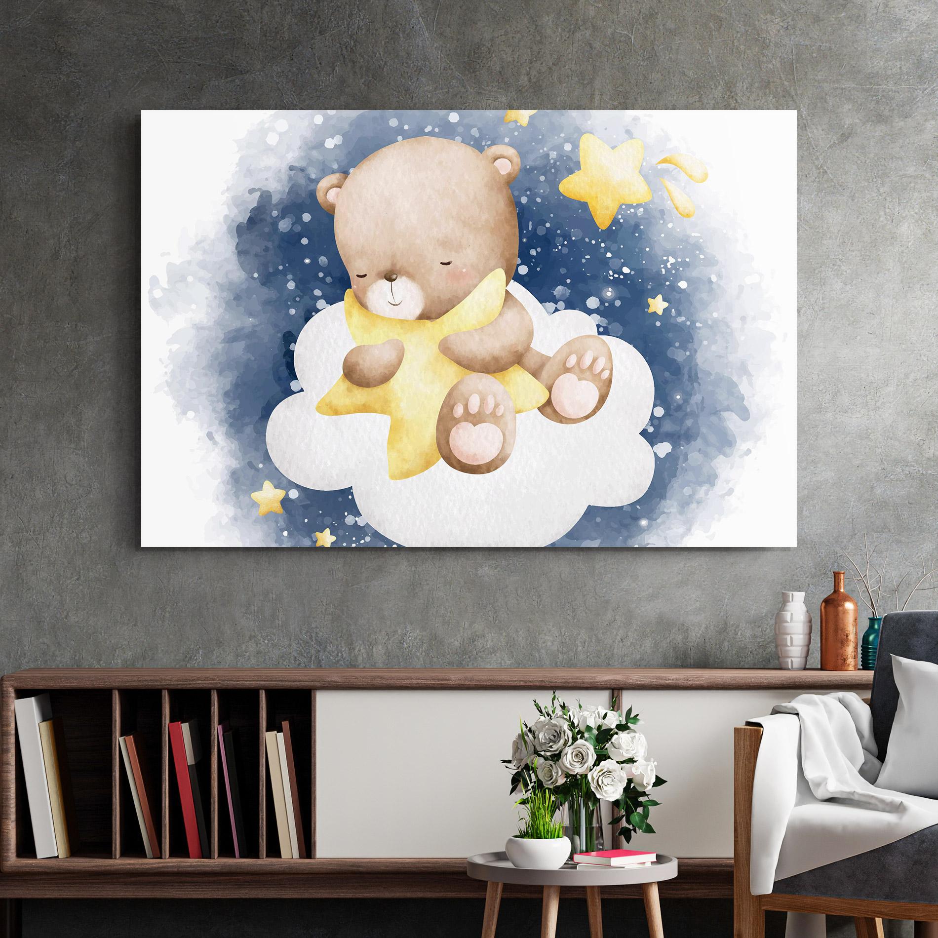 Üvegkép Bear Cloud Star mockup 2