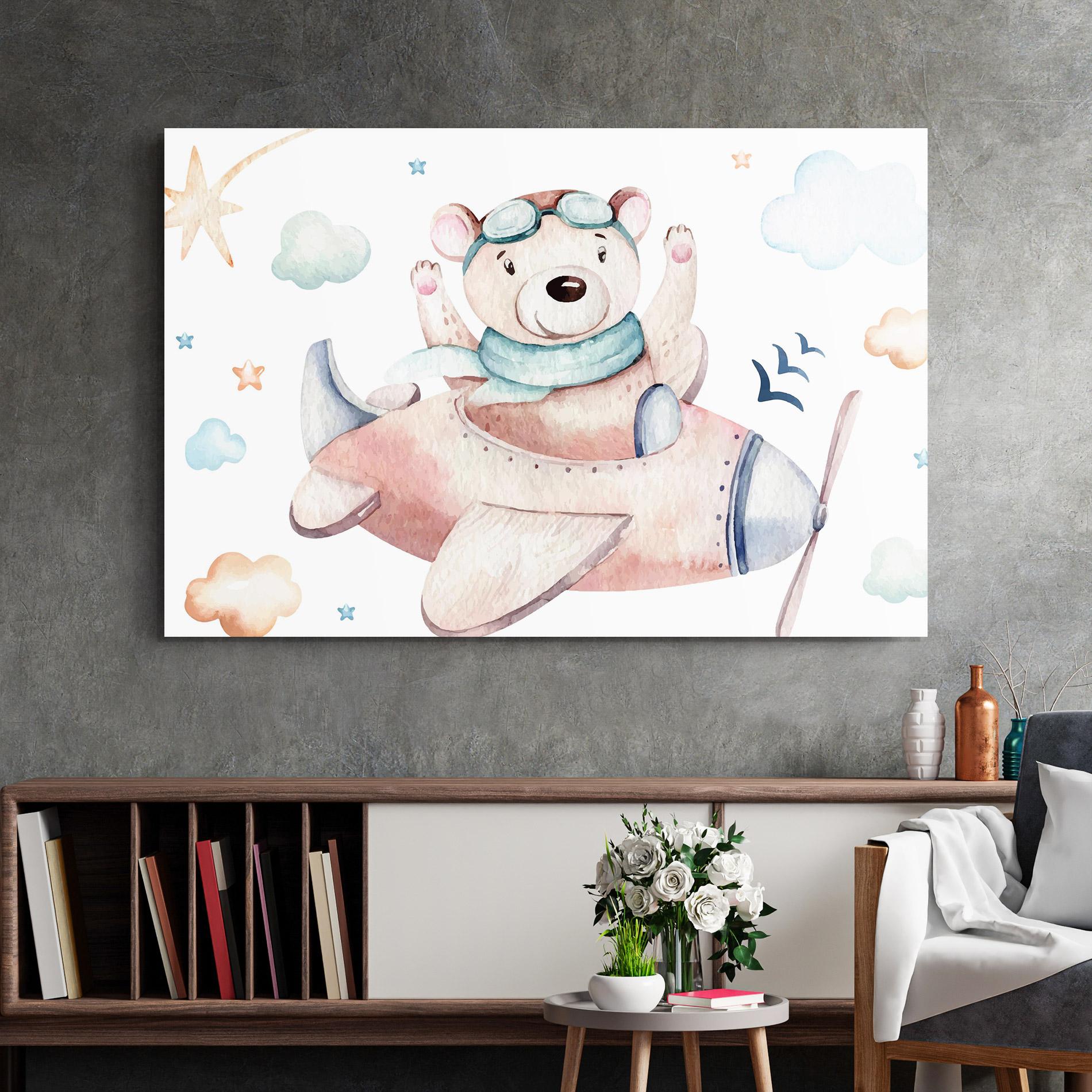 Üvegkép Bear Flying mockup 2