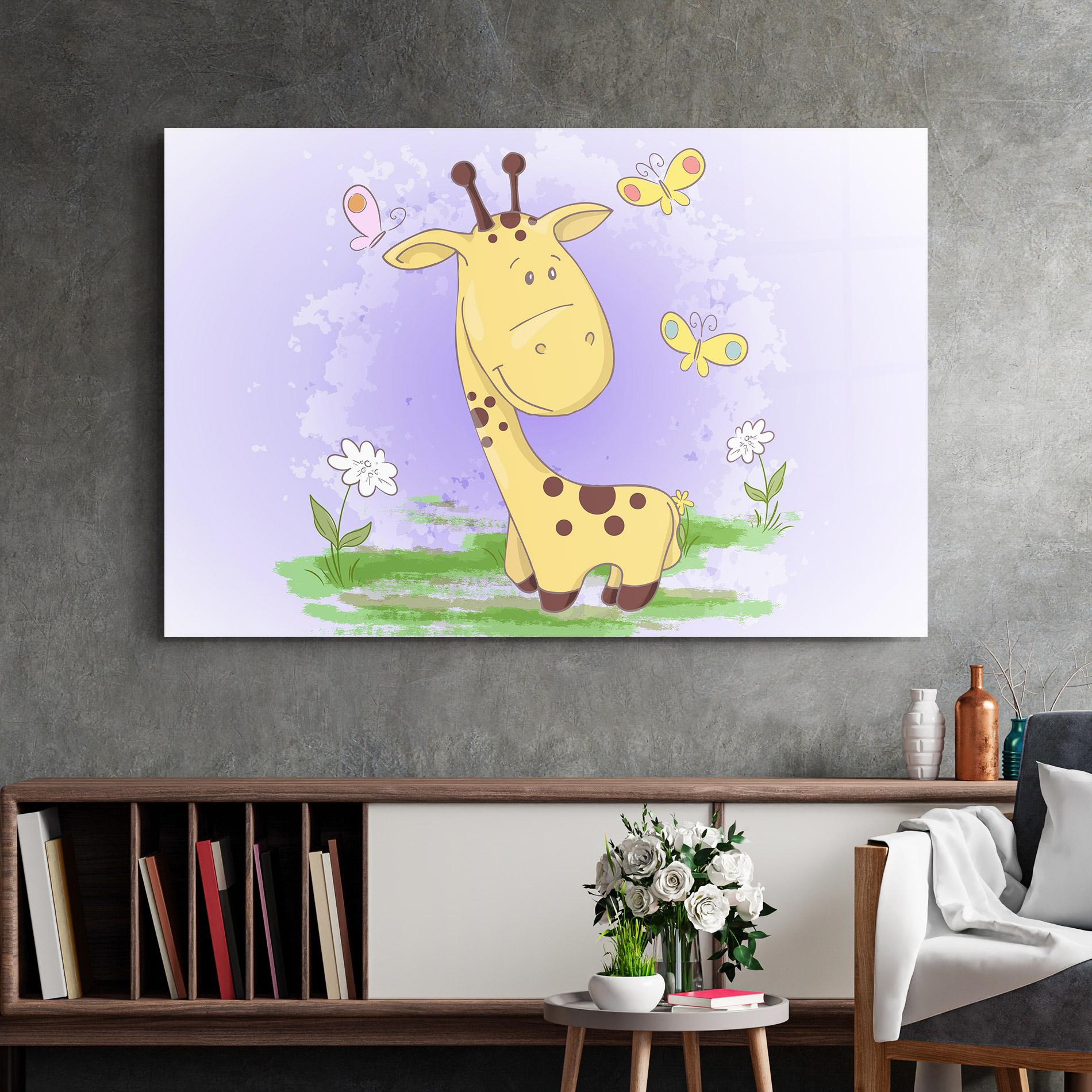 Üvegkép Cute Giraffe mockup 2