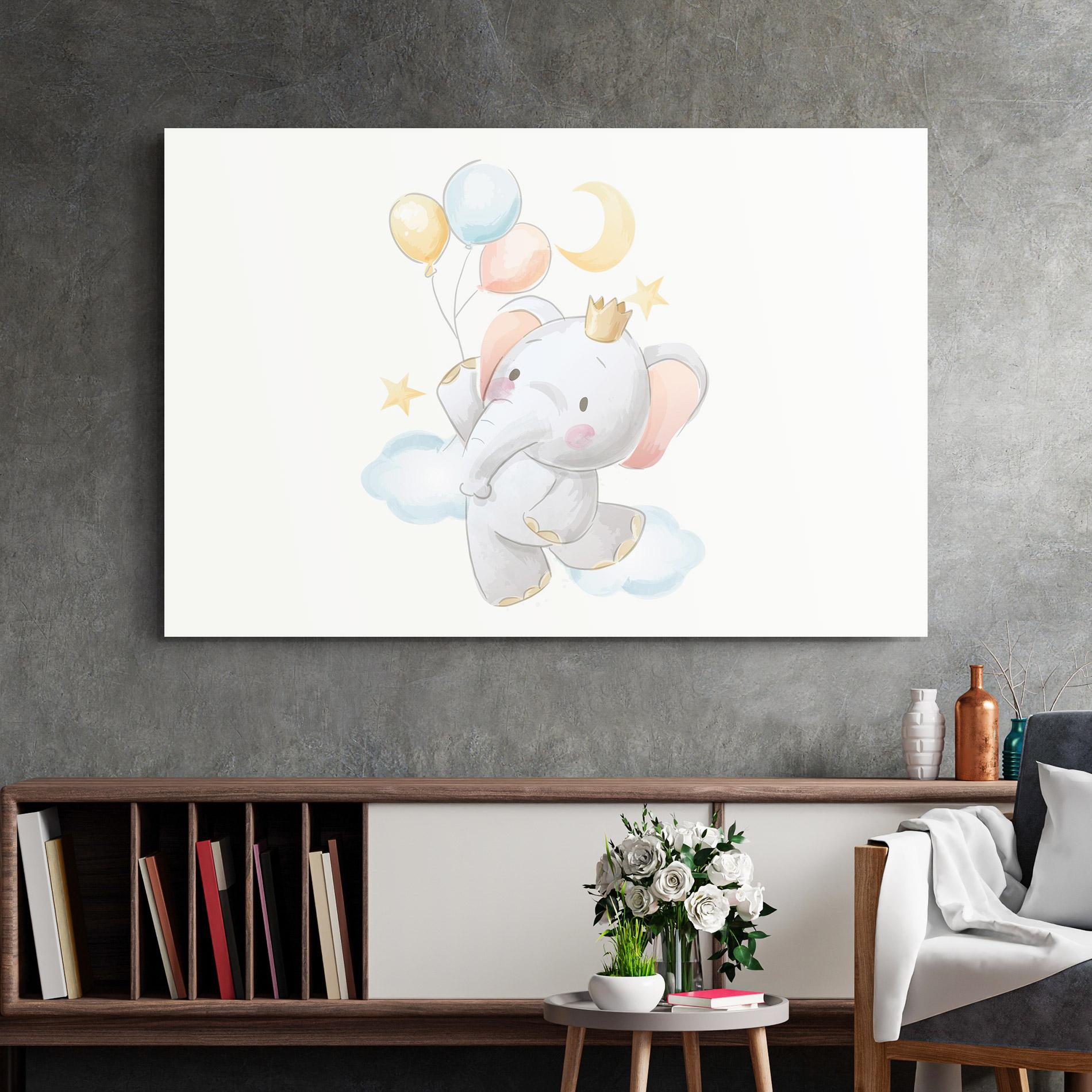 Üvegkép Elephant Flying mockup 2