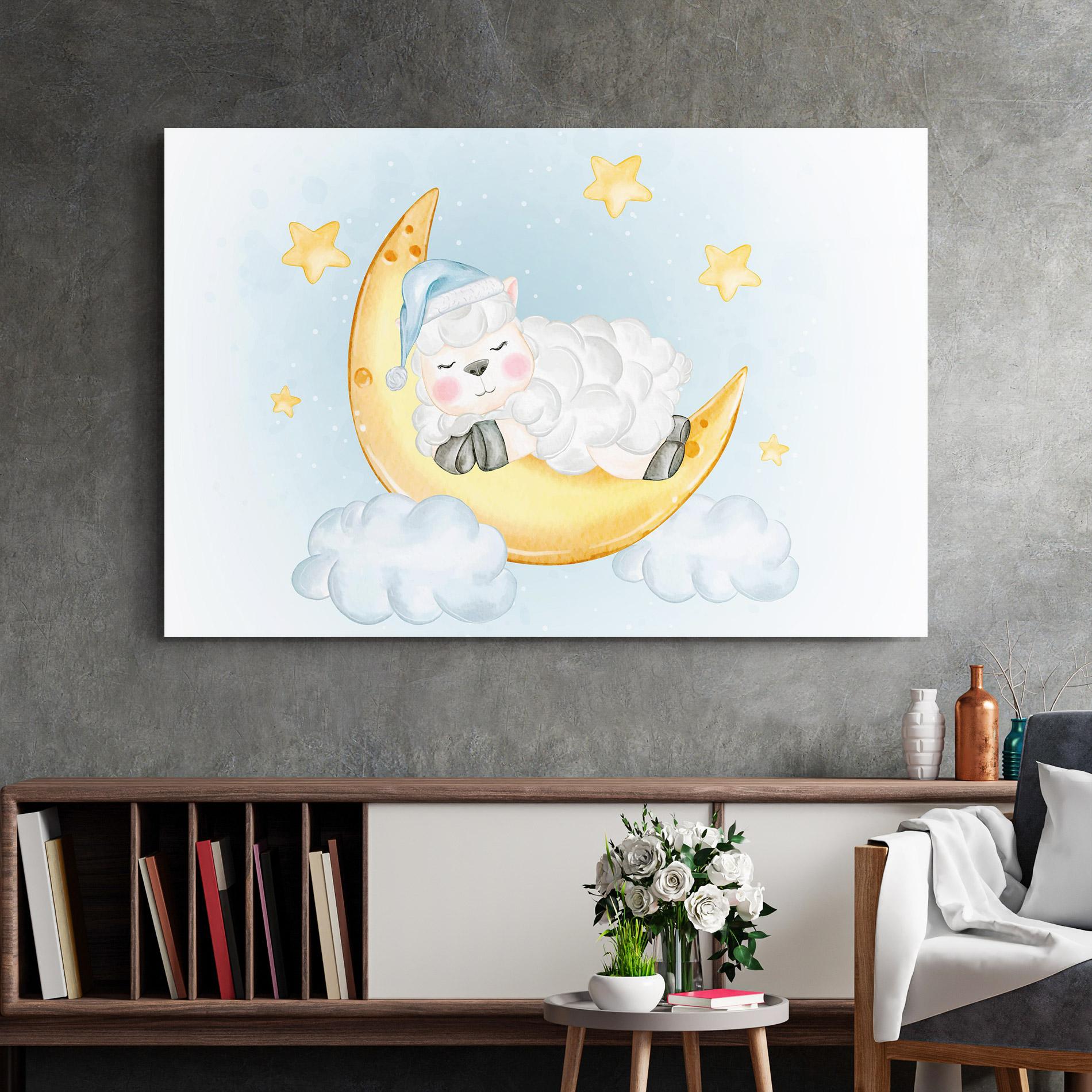 Üvegkép Sheep Sleeping mockup 2