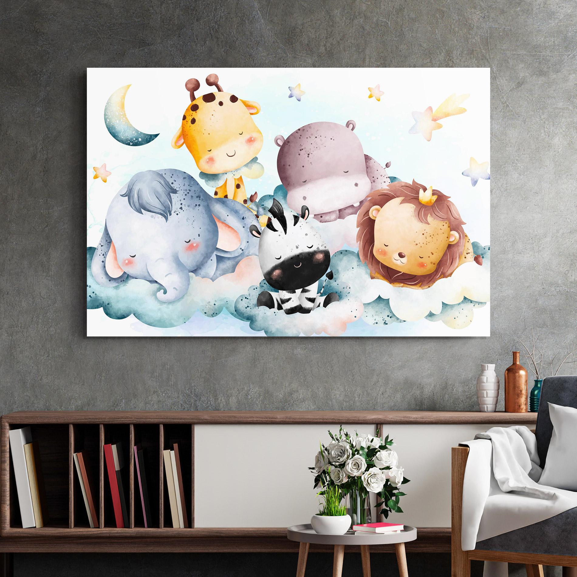 Üvegkép Sleepy Cute Animals mockup 2