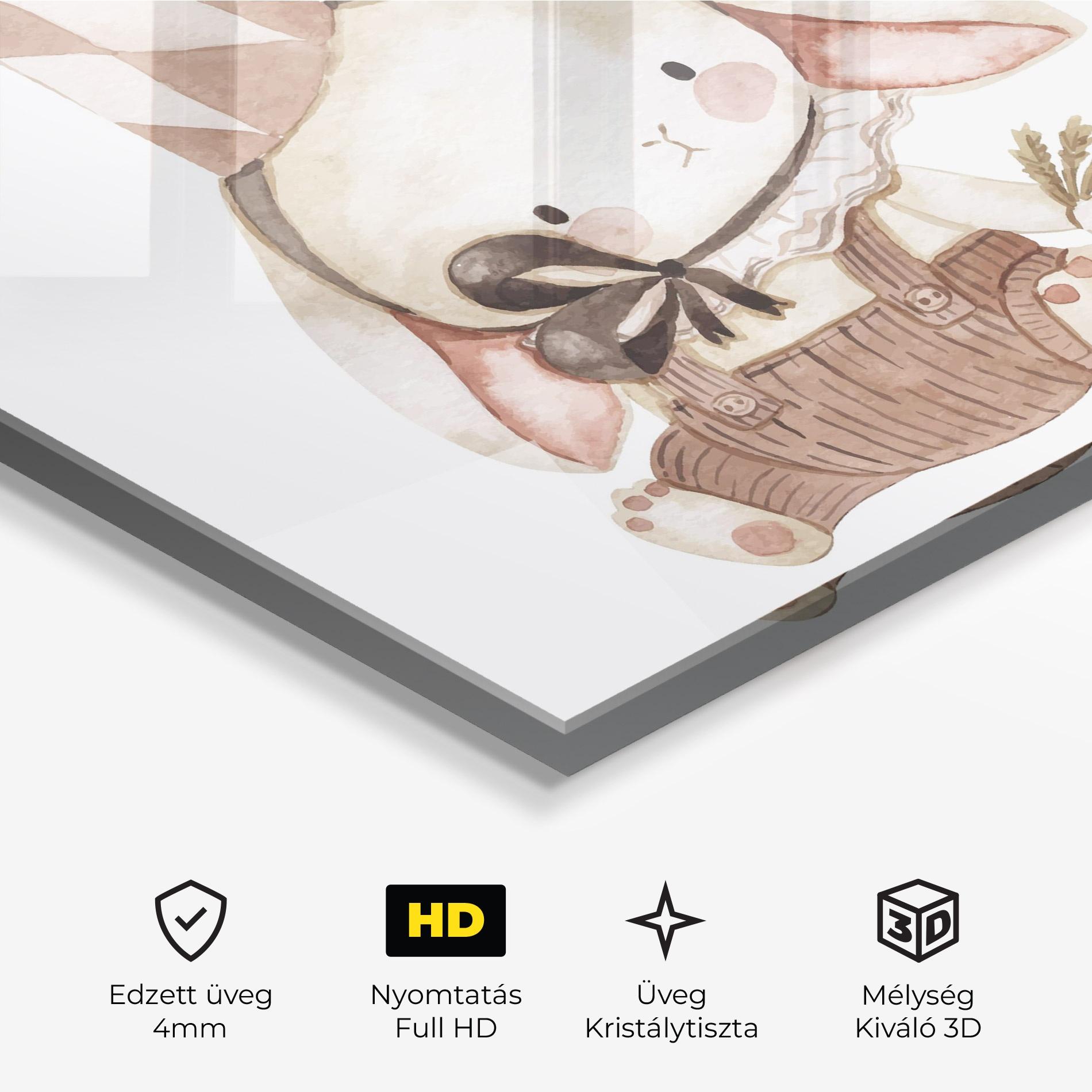 Üvegkép Baby Brown Rabbit mockup 3