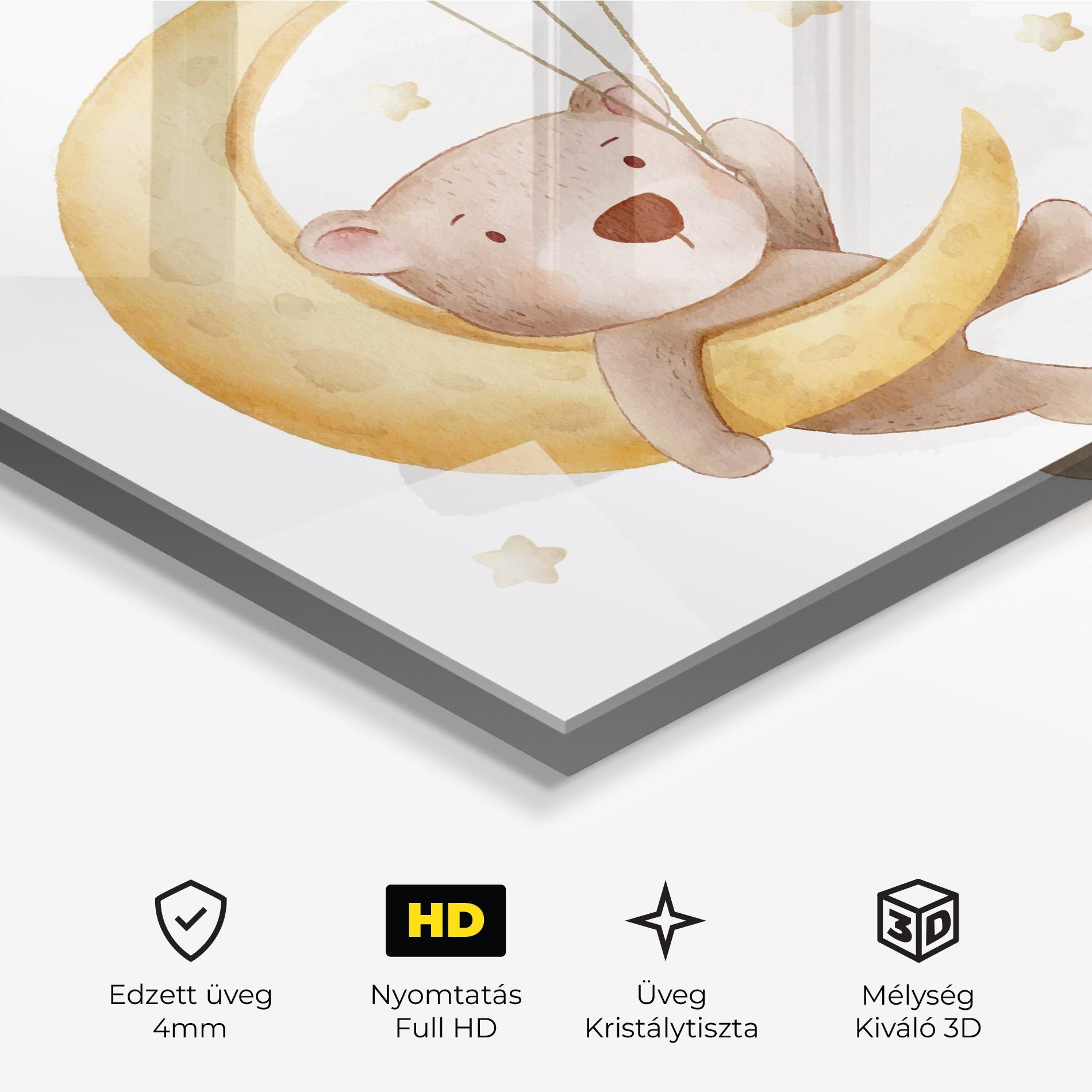 Üvegkép Bear Moon mockup 3