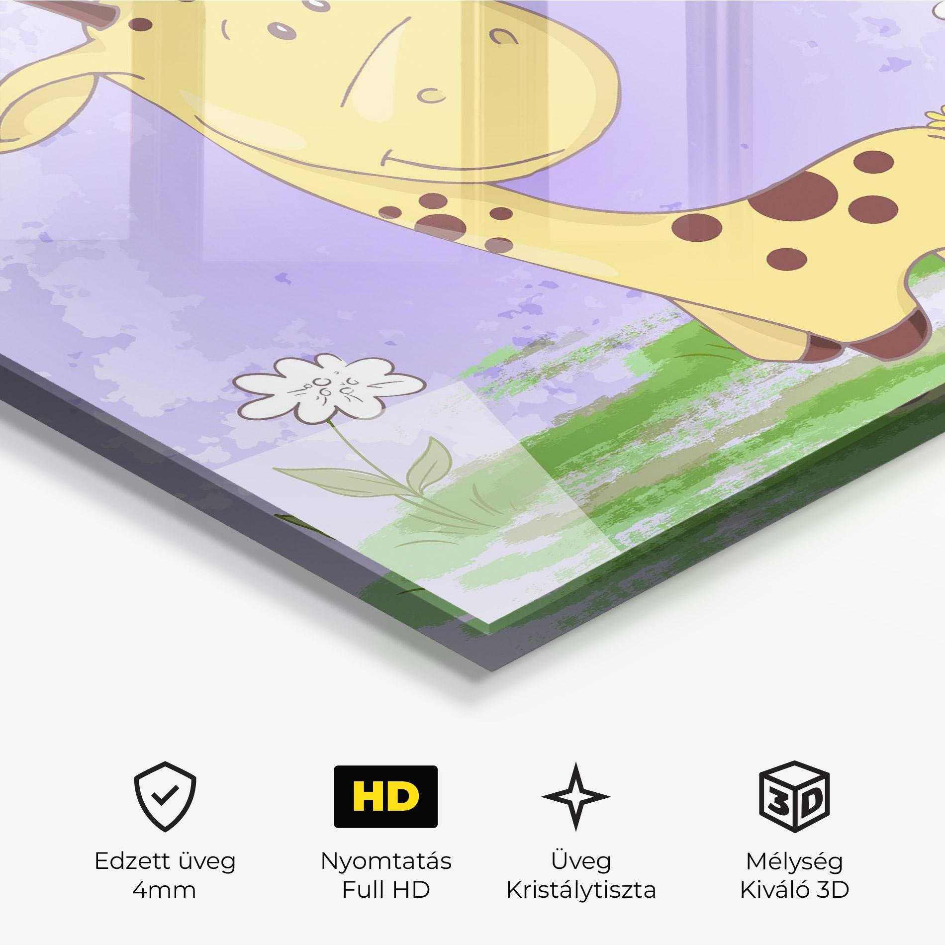 Üvegkép Cute Giraffe mockup 3