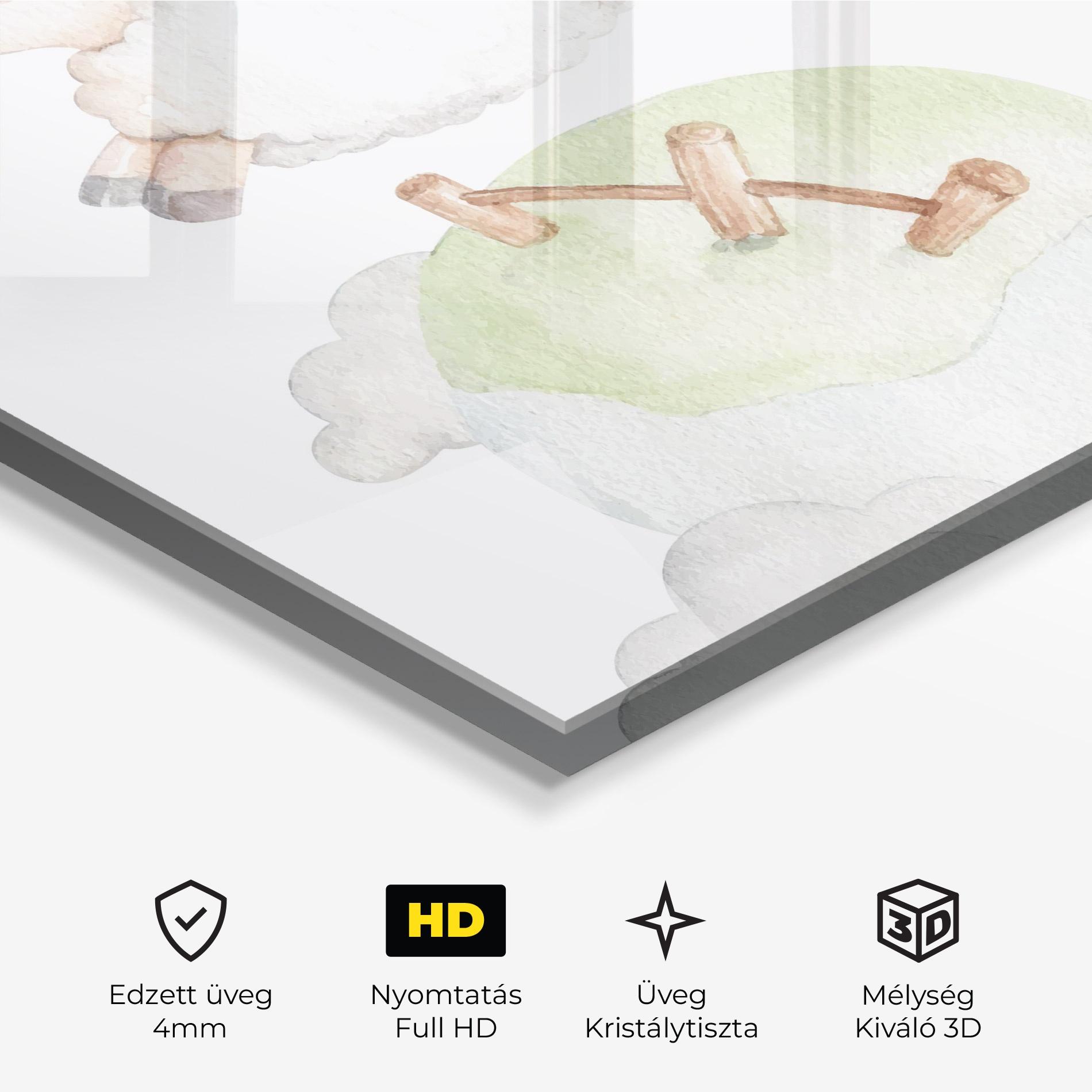 Üvegkép Sheep Jump mockup 3
