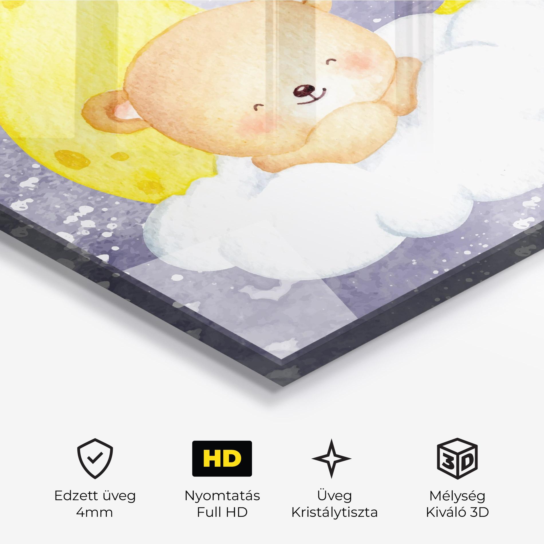 Üvegkép Sleepy Bear mockup 3