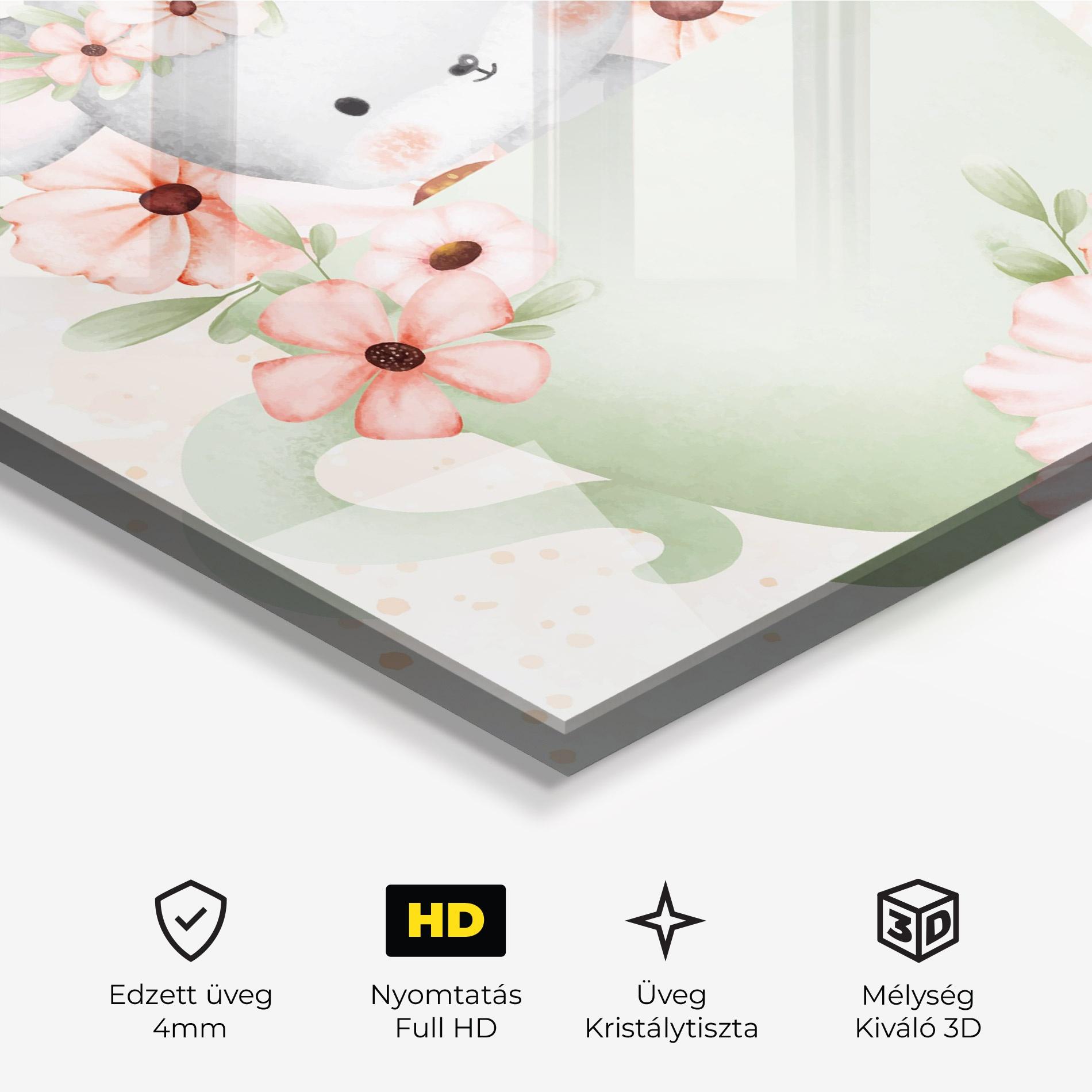 Üvegkép Small Mouse Flower mockup 3