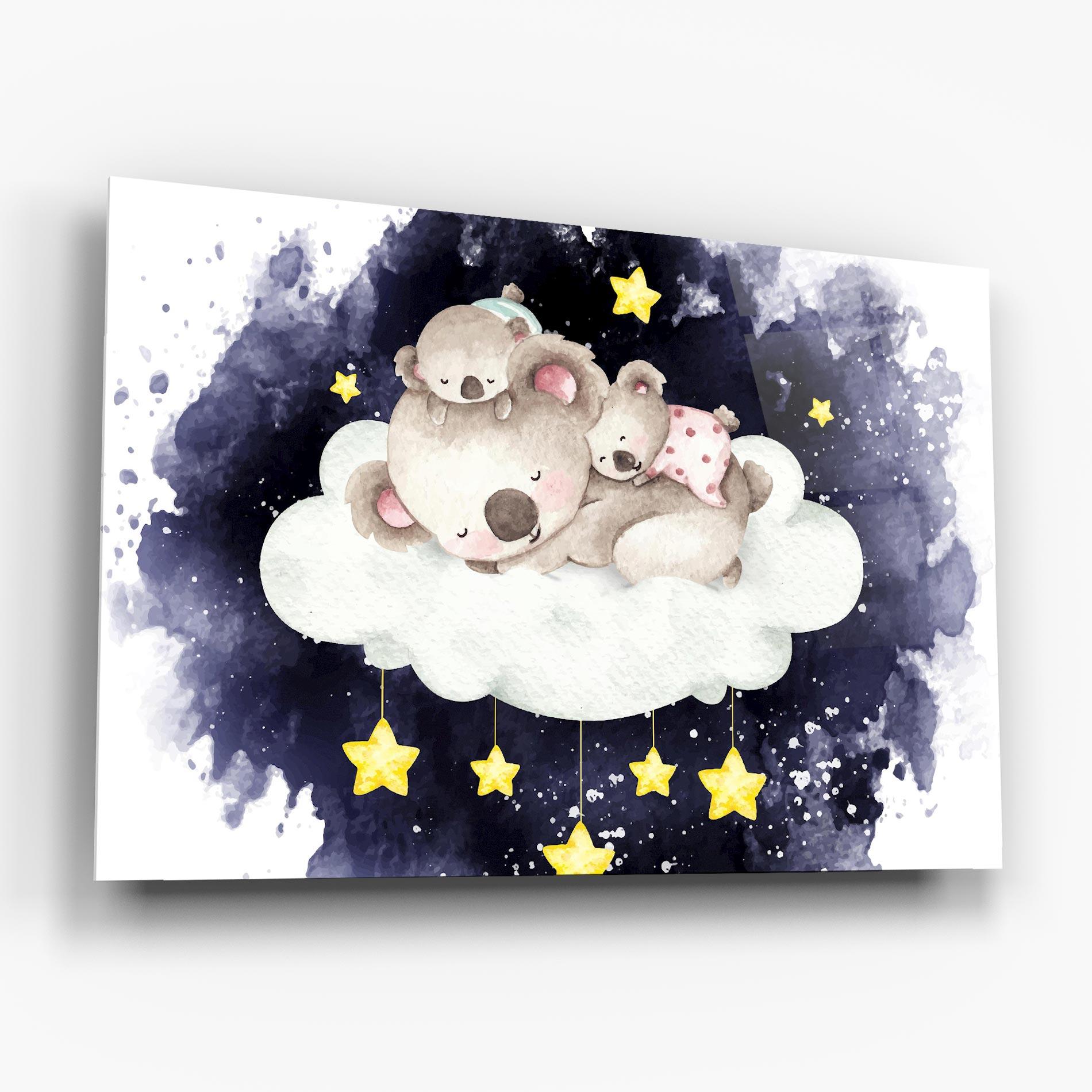 Üvegkép Baby Koala Sleeping mockup 6