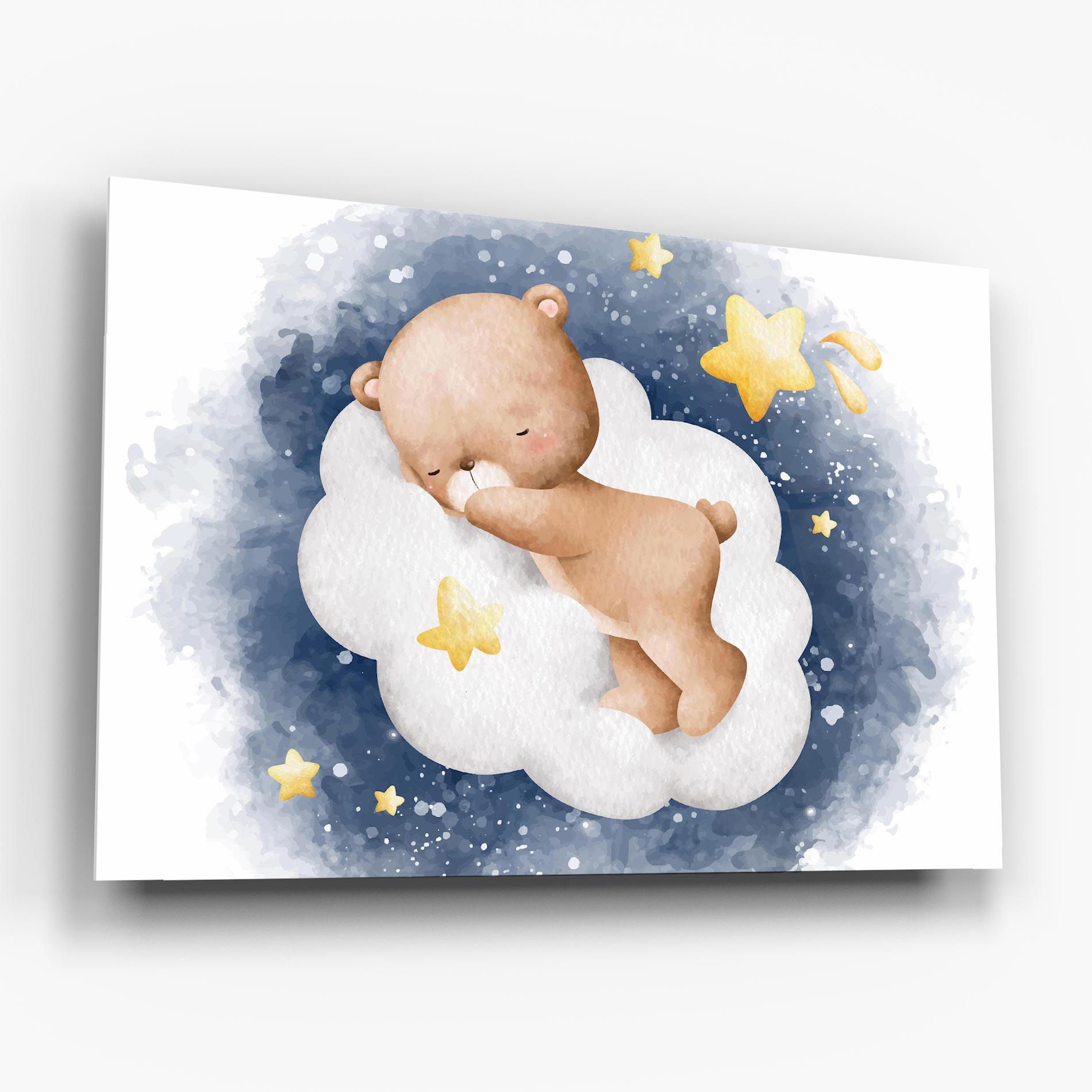 Üvegkép Bear Cloud Sleep mockup 6