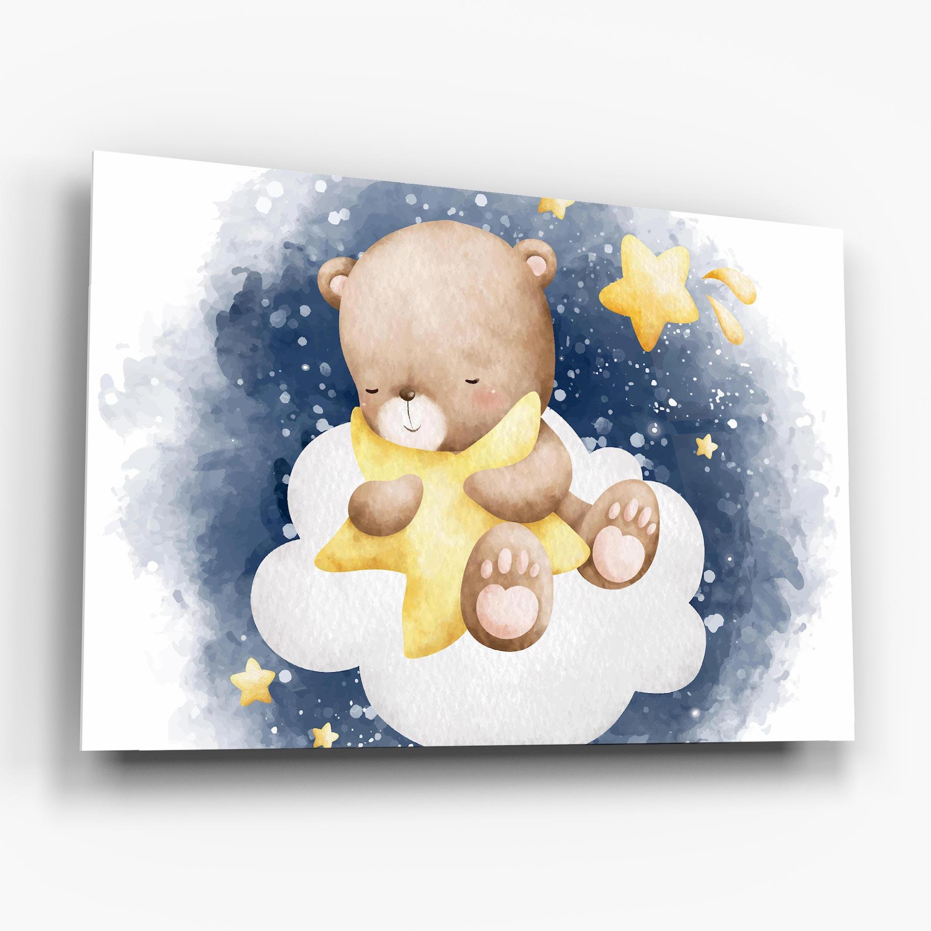 Üvegkép Bear Cloud Star mockup 6