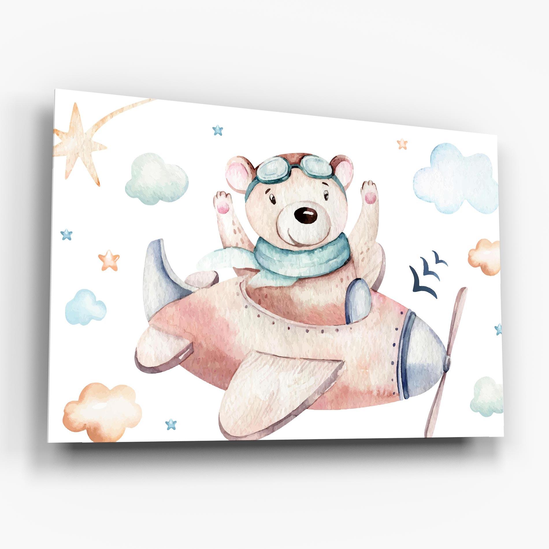 Üvegkép Bear Flying mockup 6