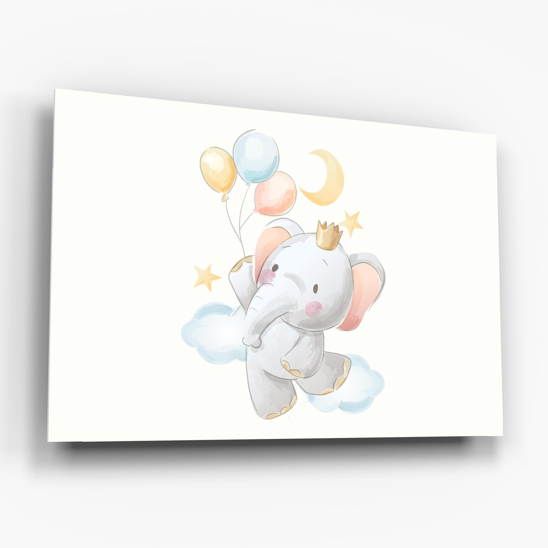 Üvegkép Elephant Flying mockup 6