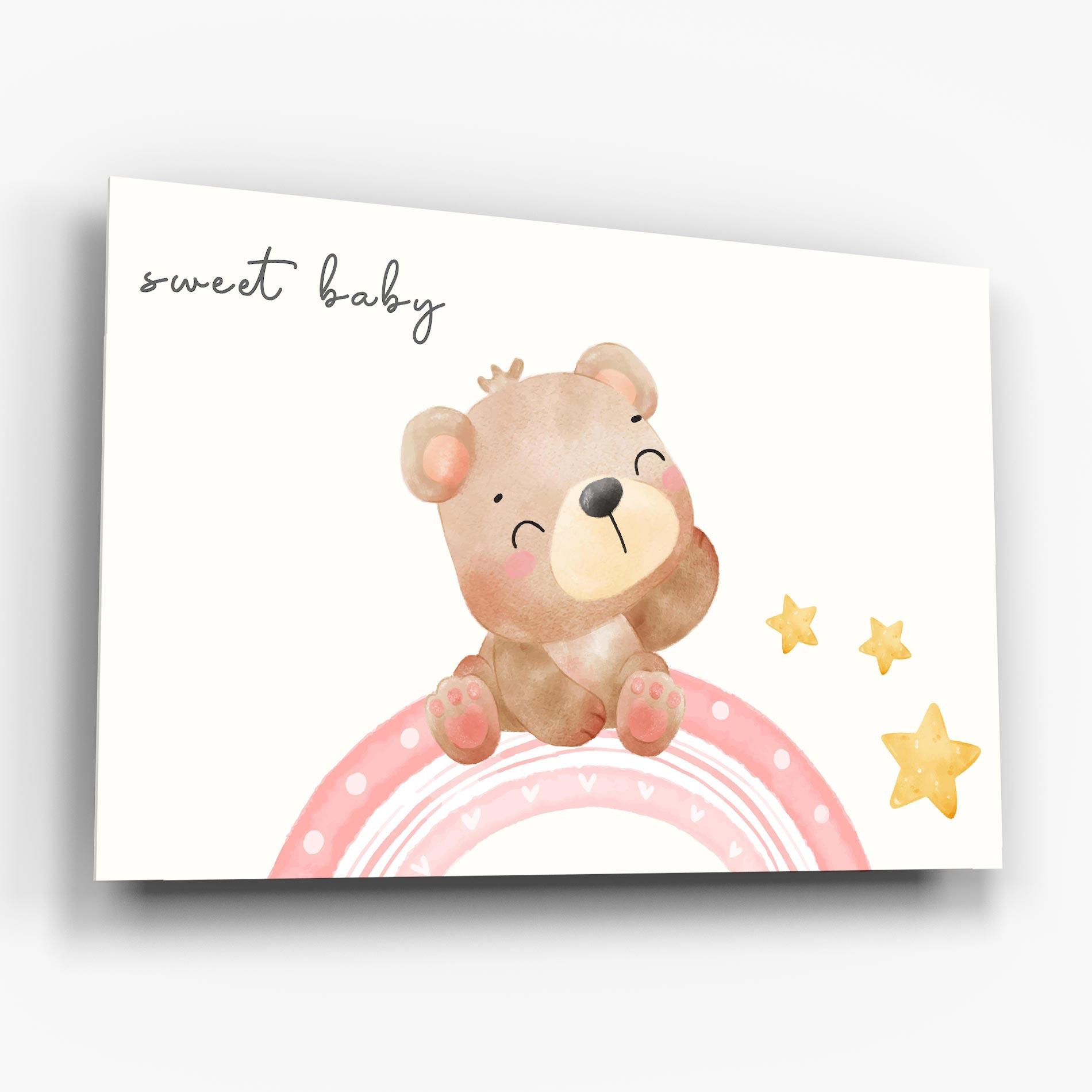 Üvegkép Sweet Baby Bear mockup 6