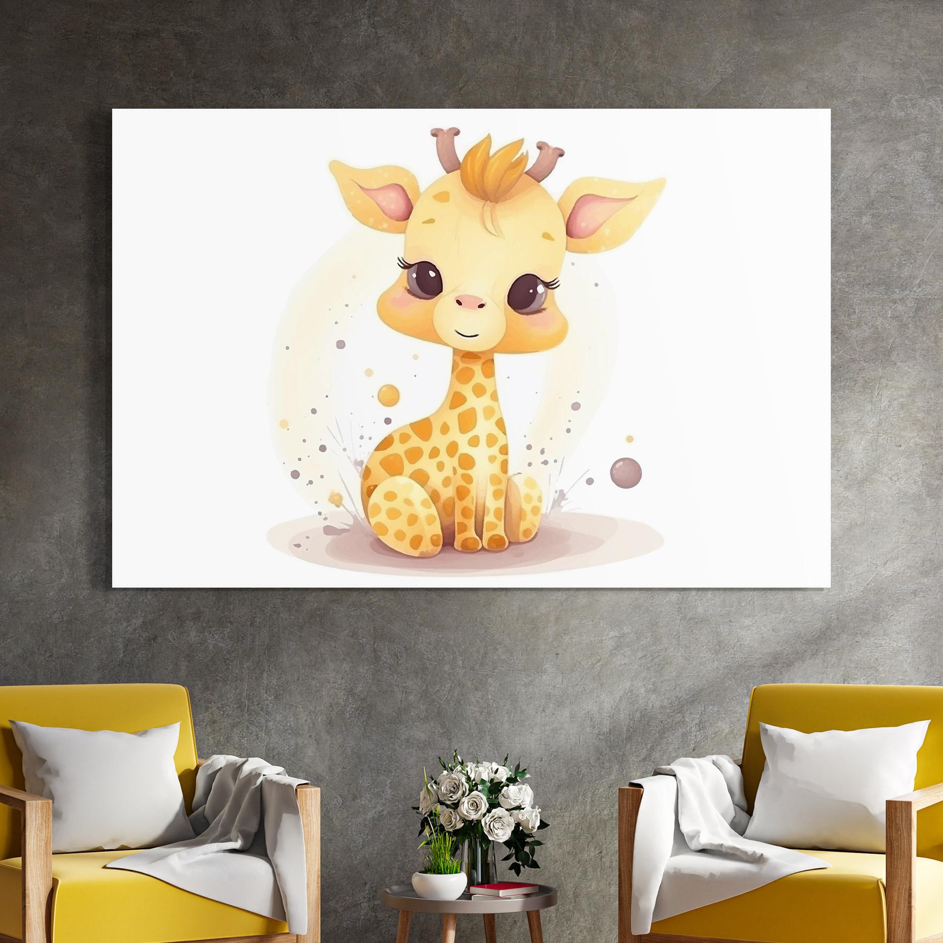Üvegkép Adorable Giraffe mockup 4