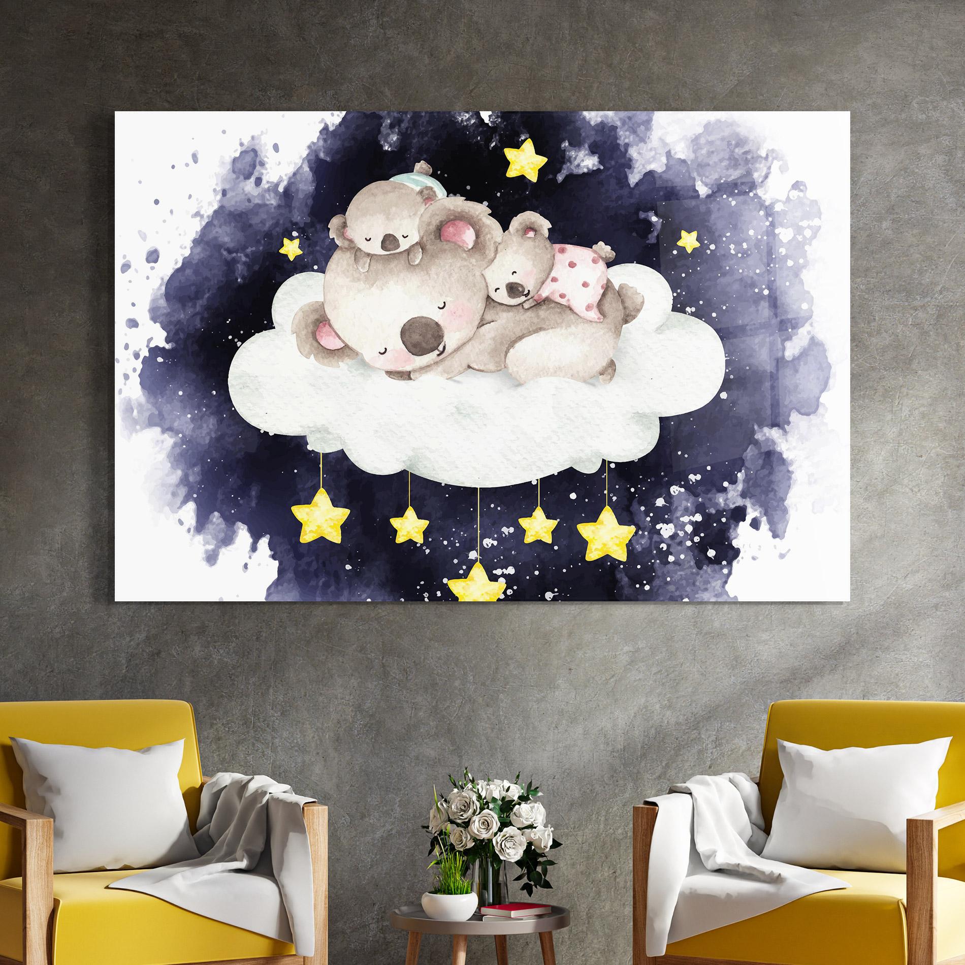 Üvegkép Baby Koala Sleeping mockup 4