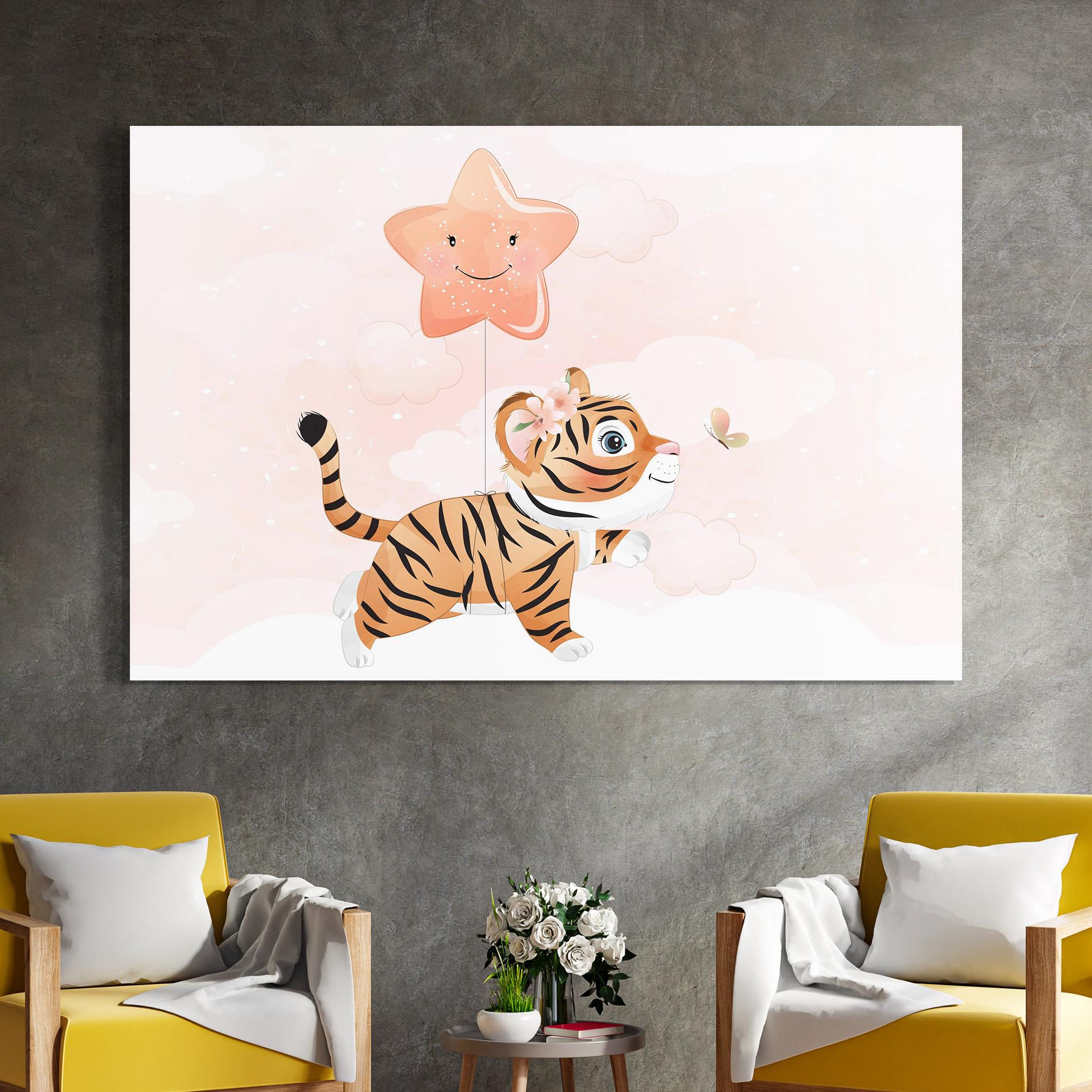 Üvegkép Baby Tiger Art mockup 4